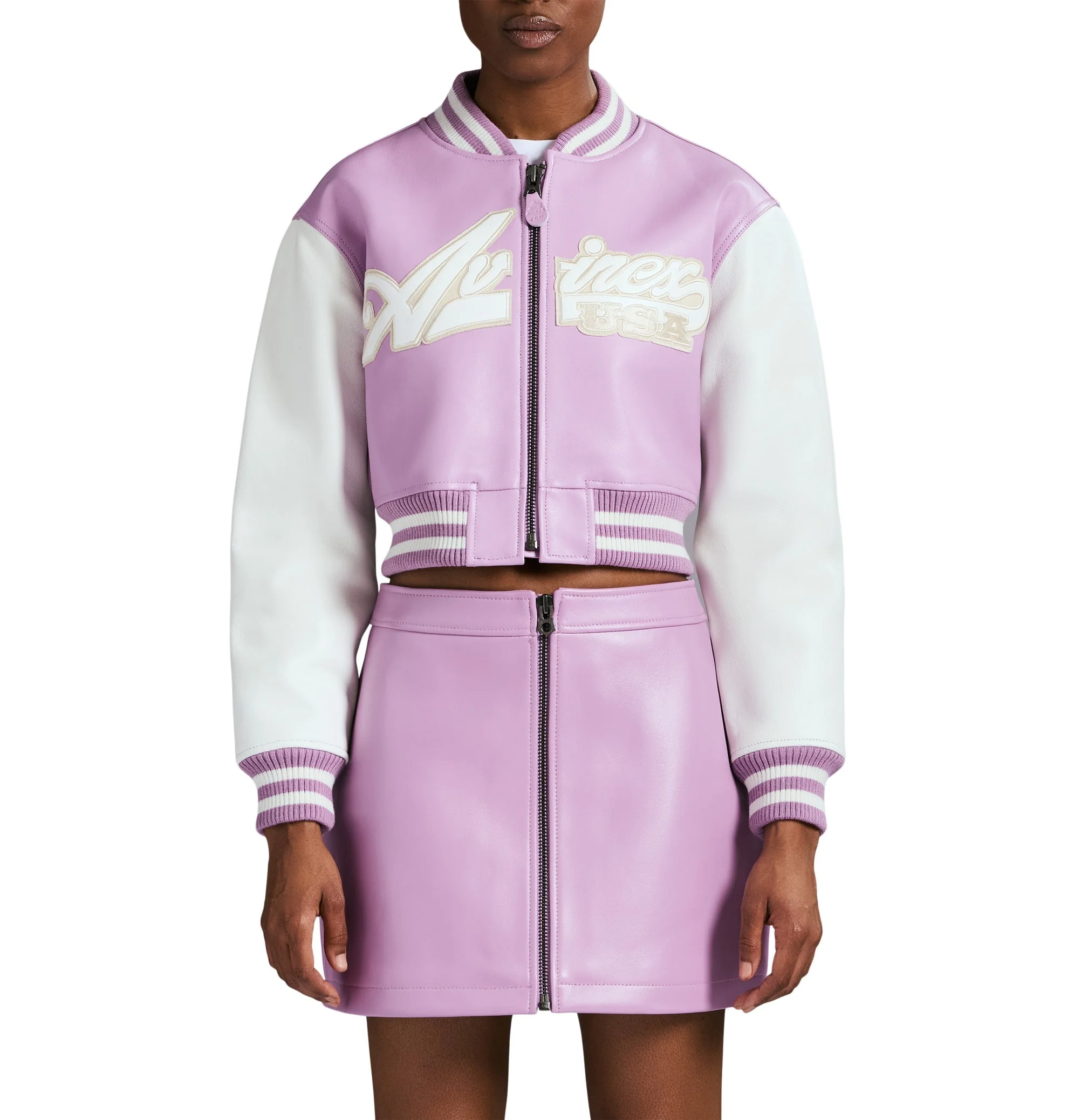 Cropped Script Jacket | Violet - Image 11