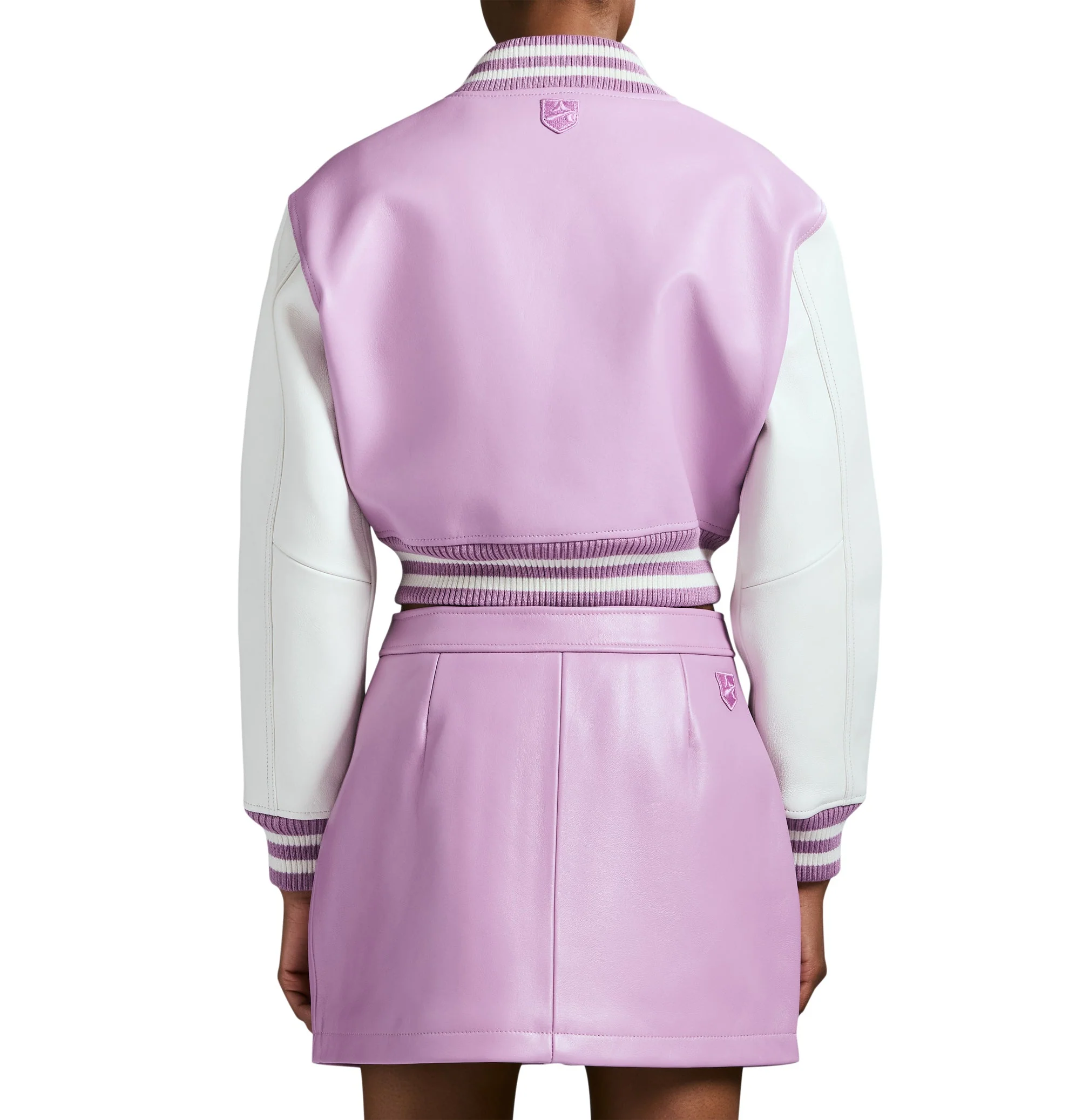 Cropped Script Jacket | Violet - Image 4