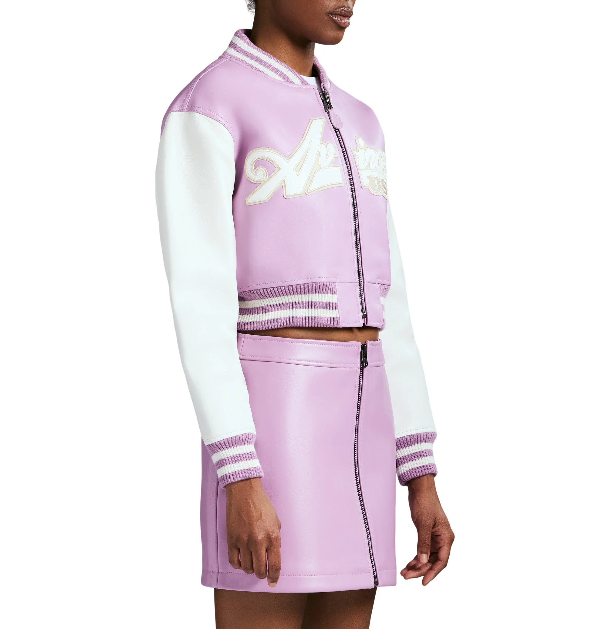 Cropped Script Jacket | Violet - Image 5