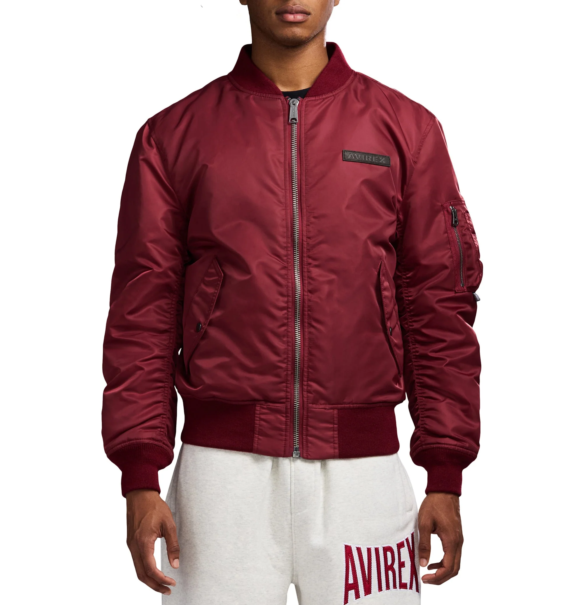 Ma-1 Nylon Bomber Jacket | Cabernet - Image 3