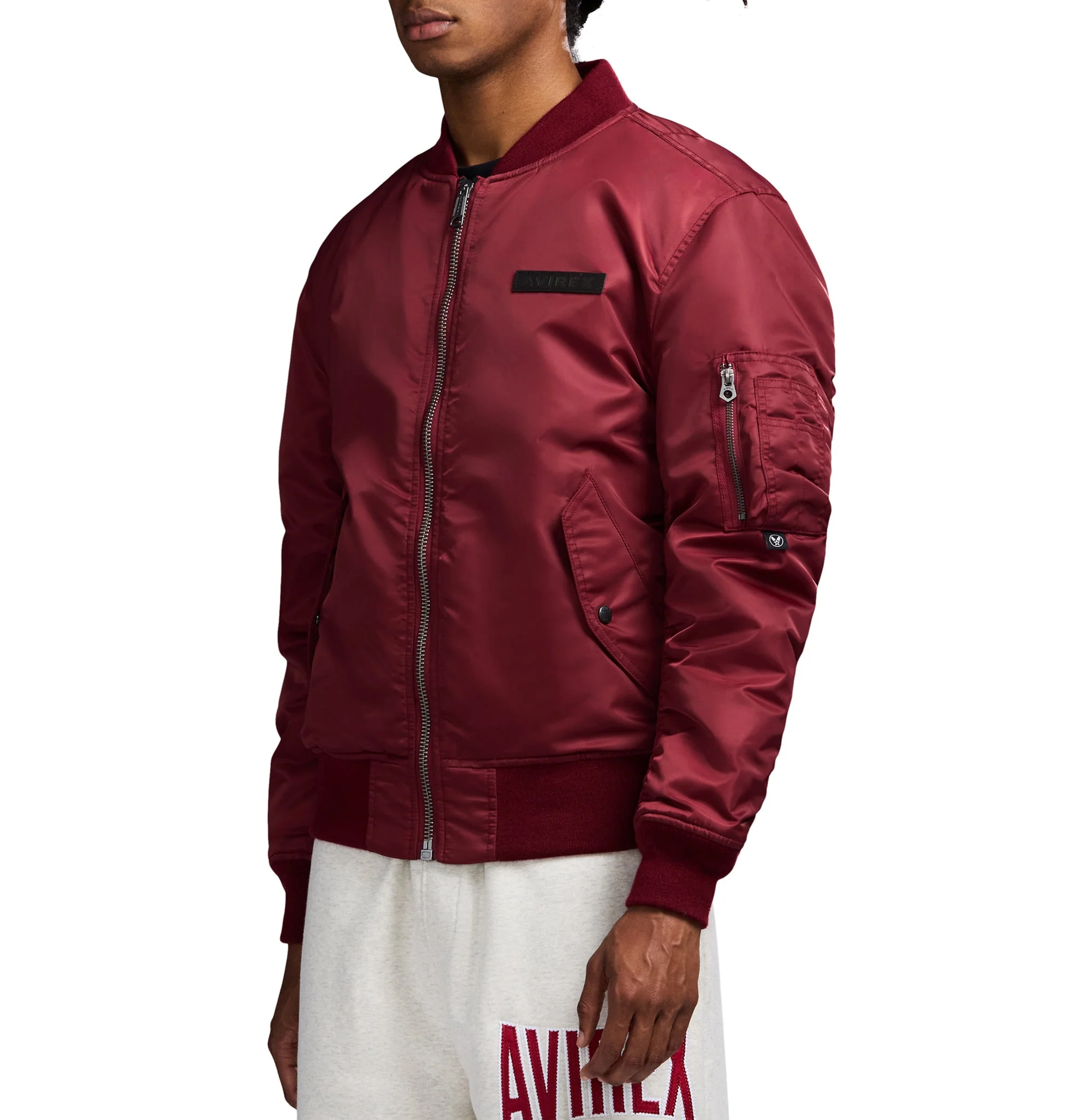 Ma-1 Nylon Bomber Jacket | Cabernet - Image 4