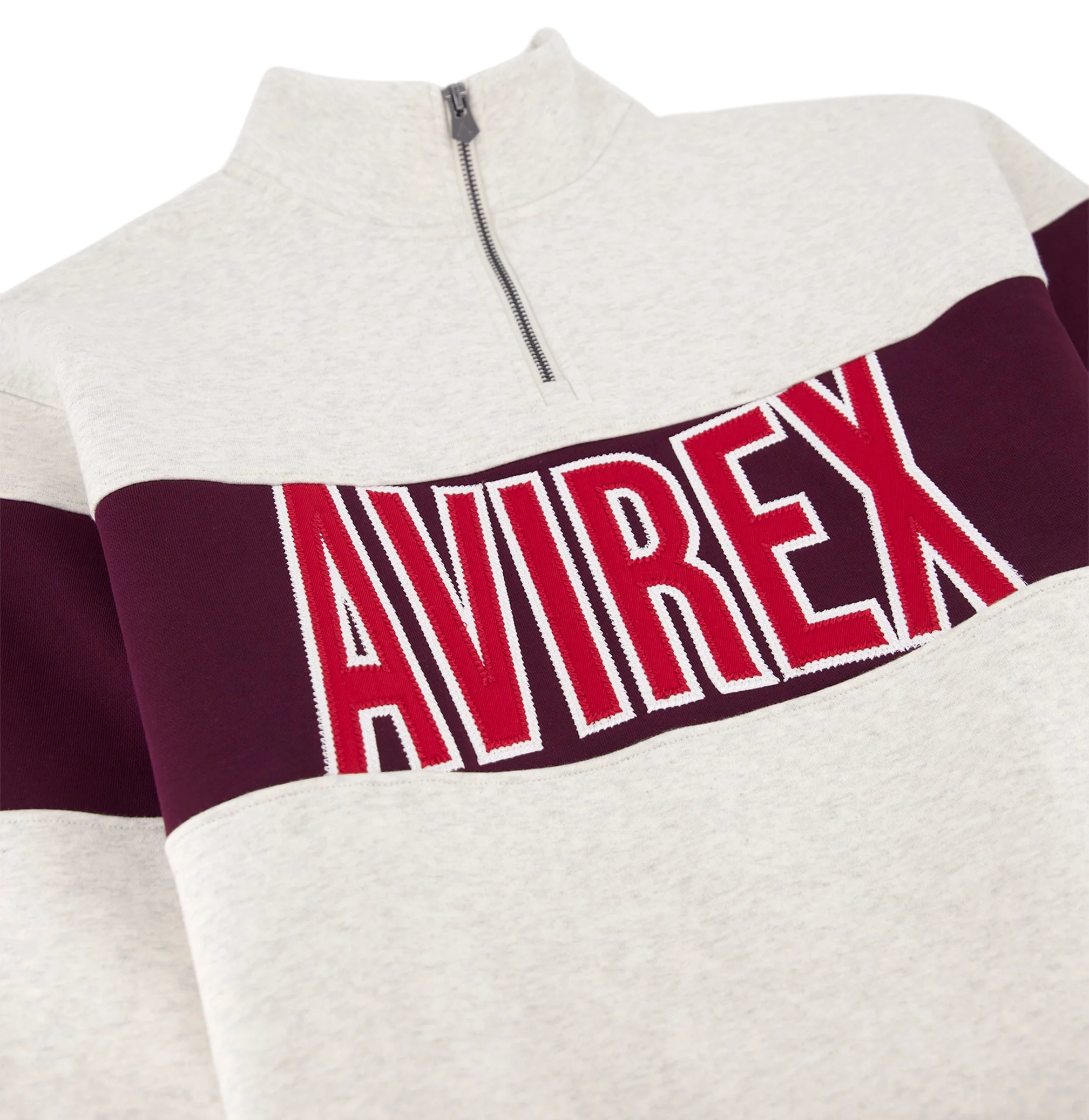 Mock Neck Sweatshirt | Oatmeal Heather - Image 10