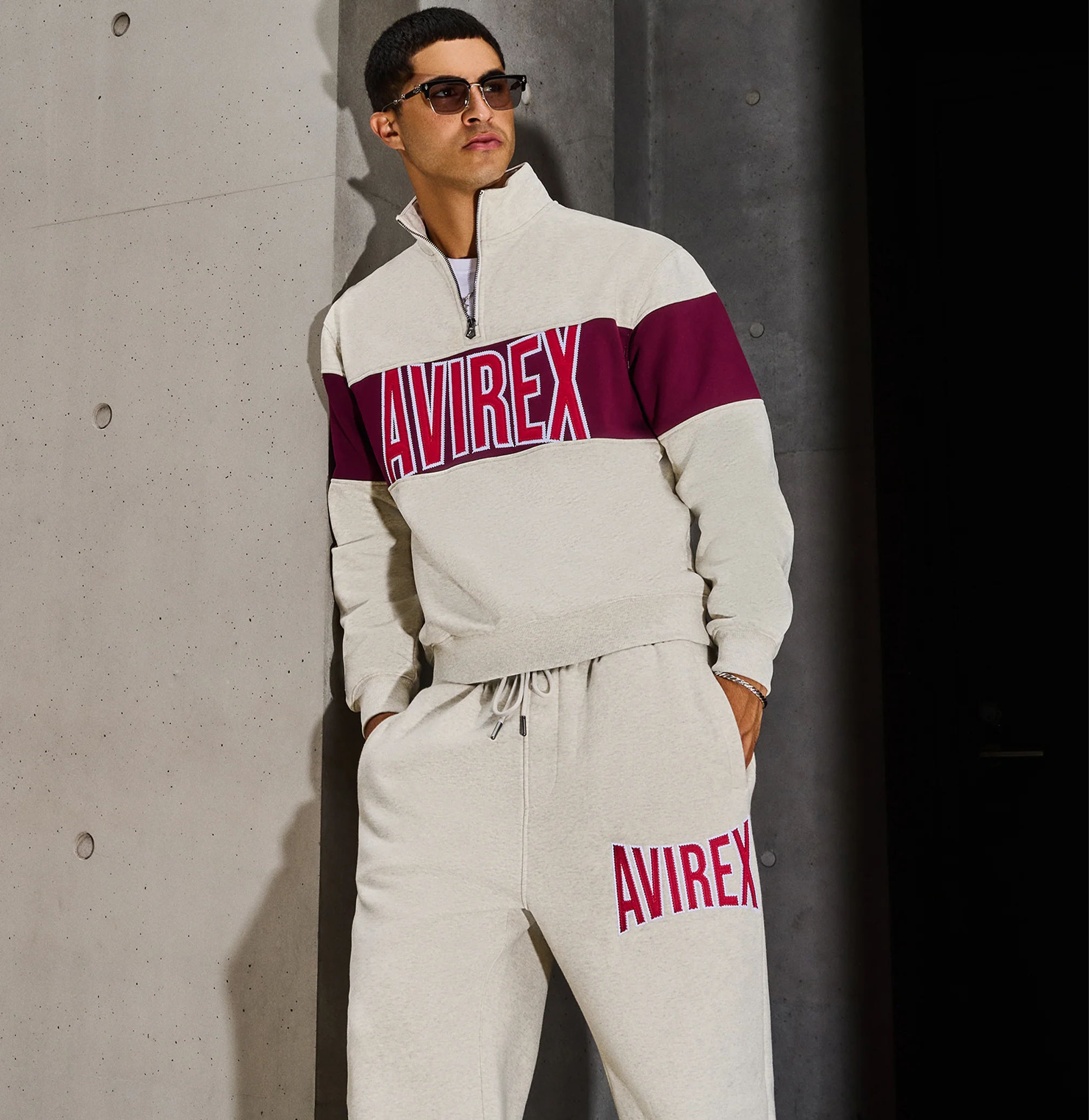 Mock Neck Sweatshirt | Oatmeal Heather - Image 11