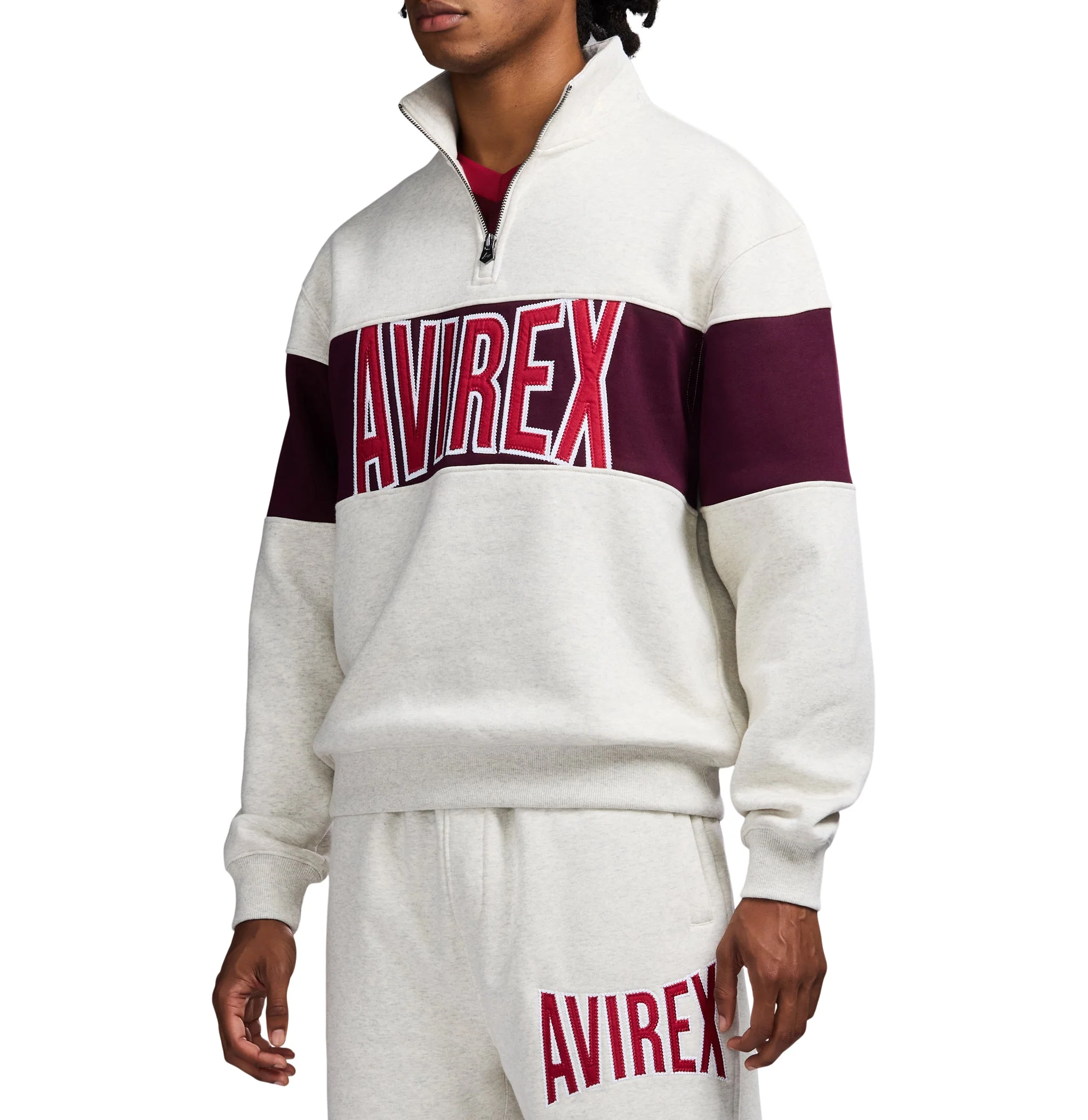 Mock Neck Sweatshirt | Oatmeal Heather - Image 4