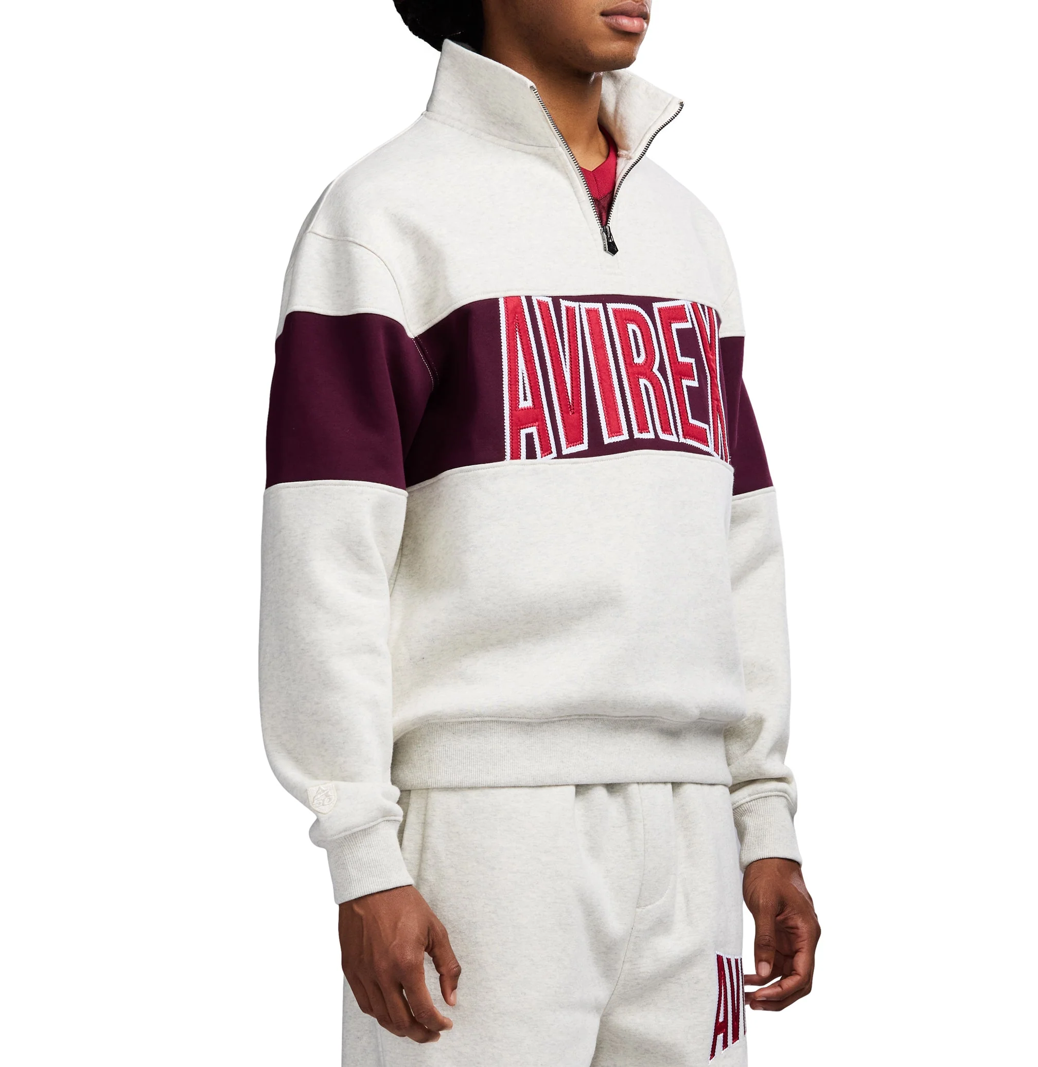 Mock Neck Sweatshirt | Oatmeal Heather - Image 5