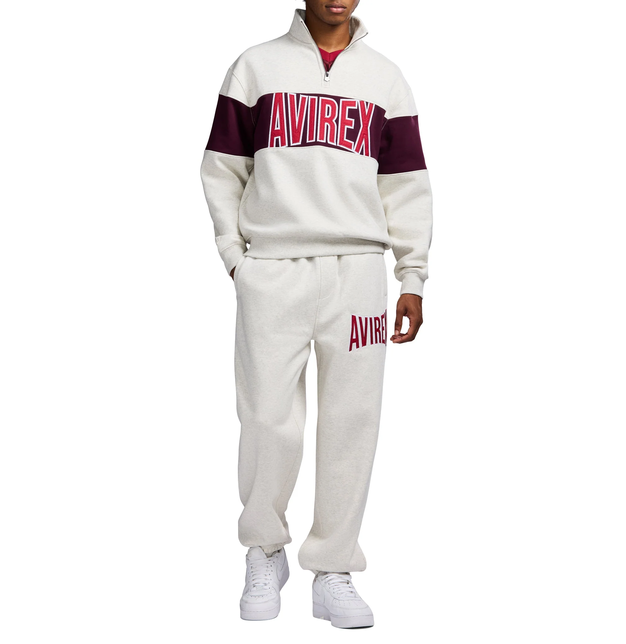 Mock Neck Sweatshirt | Oatmeal Heather - Image 7