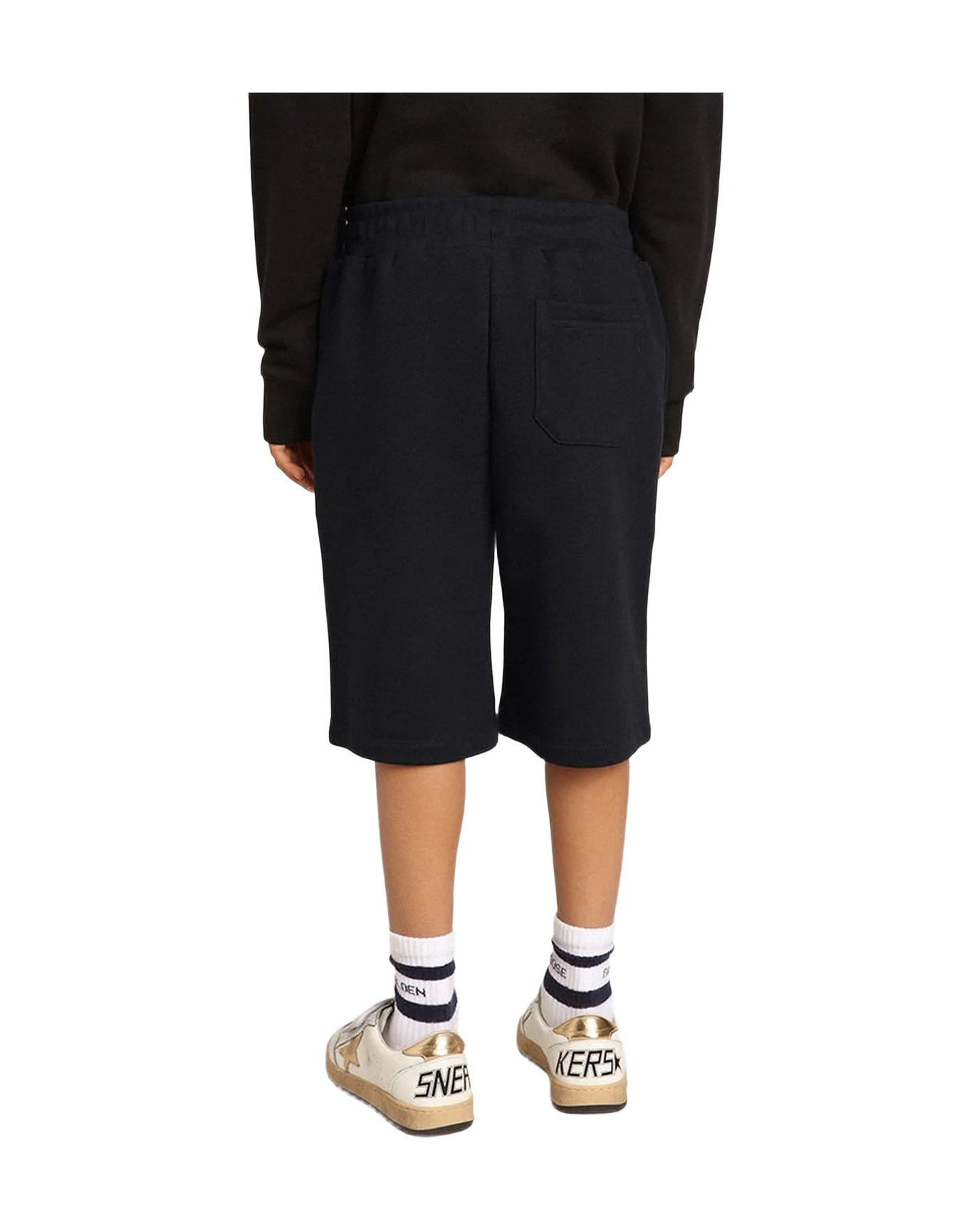 Boy | Bermuda Shorts With Stars | Dark Blue x White - Image 9