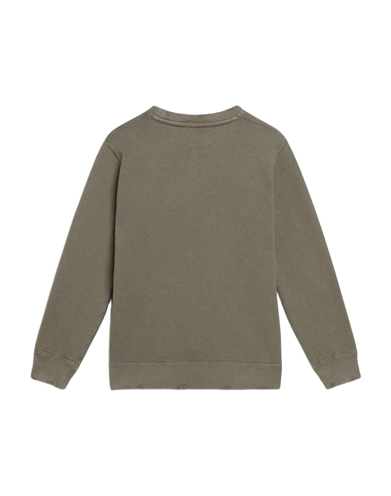 Kids | Distressed Green Sweatshirt With Golden Lettering On The Front | Dusty Olive - Image 10