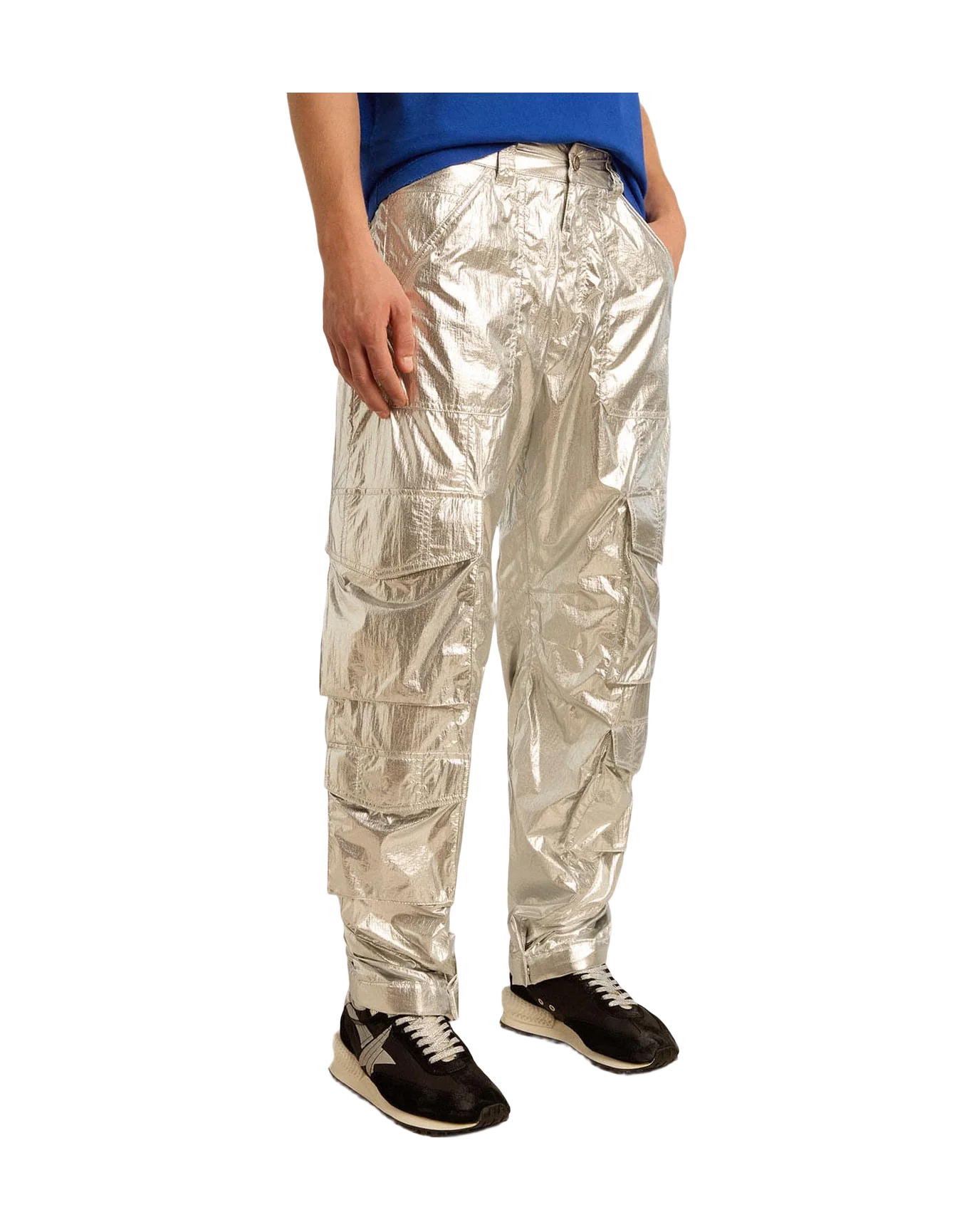 Men | Cargo Pants In Technical Fabric | Silver