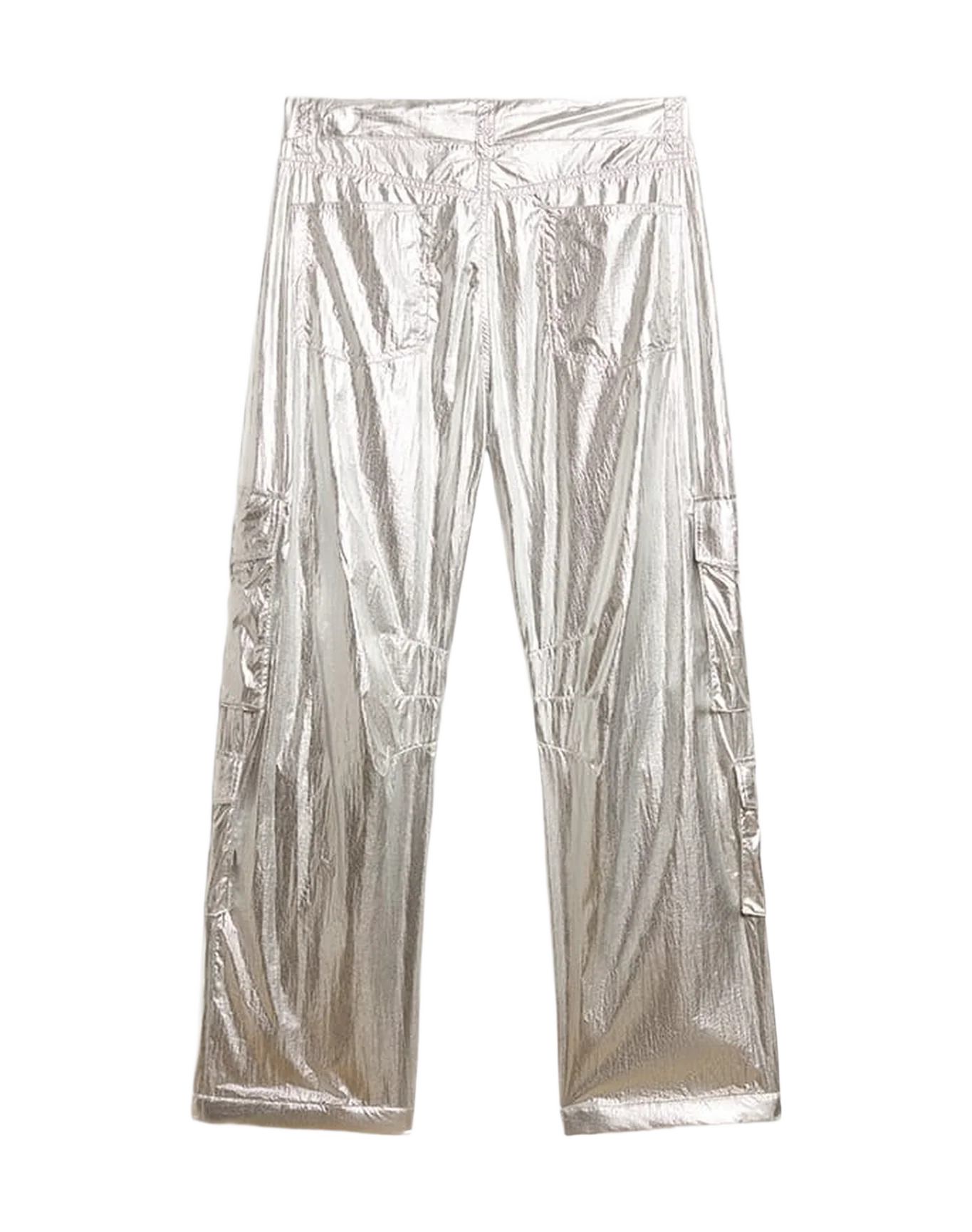 Men | Cargo Pants In Technical Fabric | Silver - Image 2