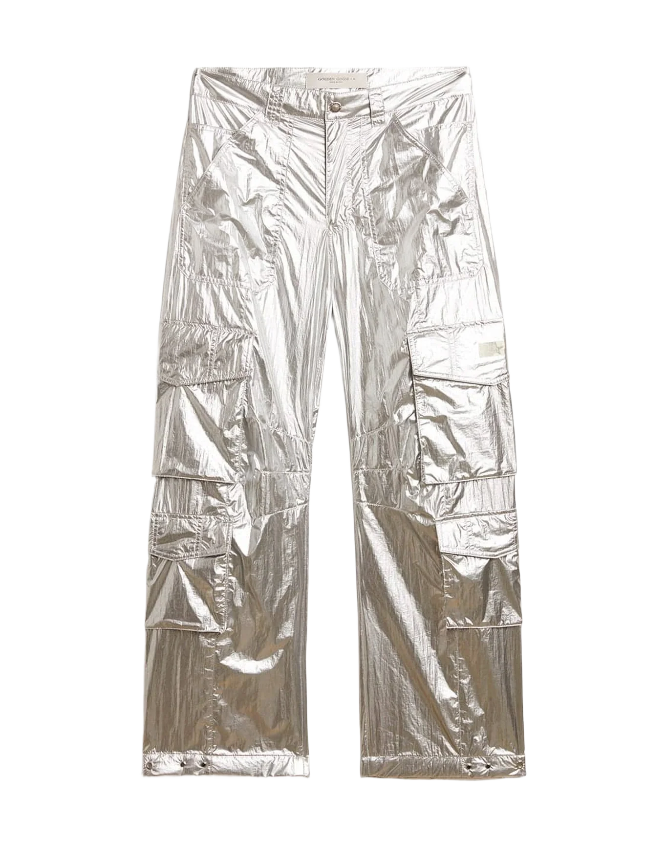Men | Cargo Pants In Technical Fabric | Silver - Image 5