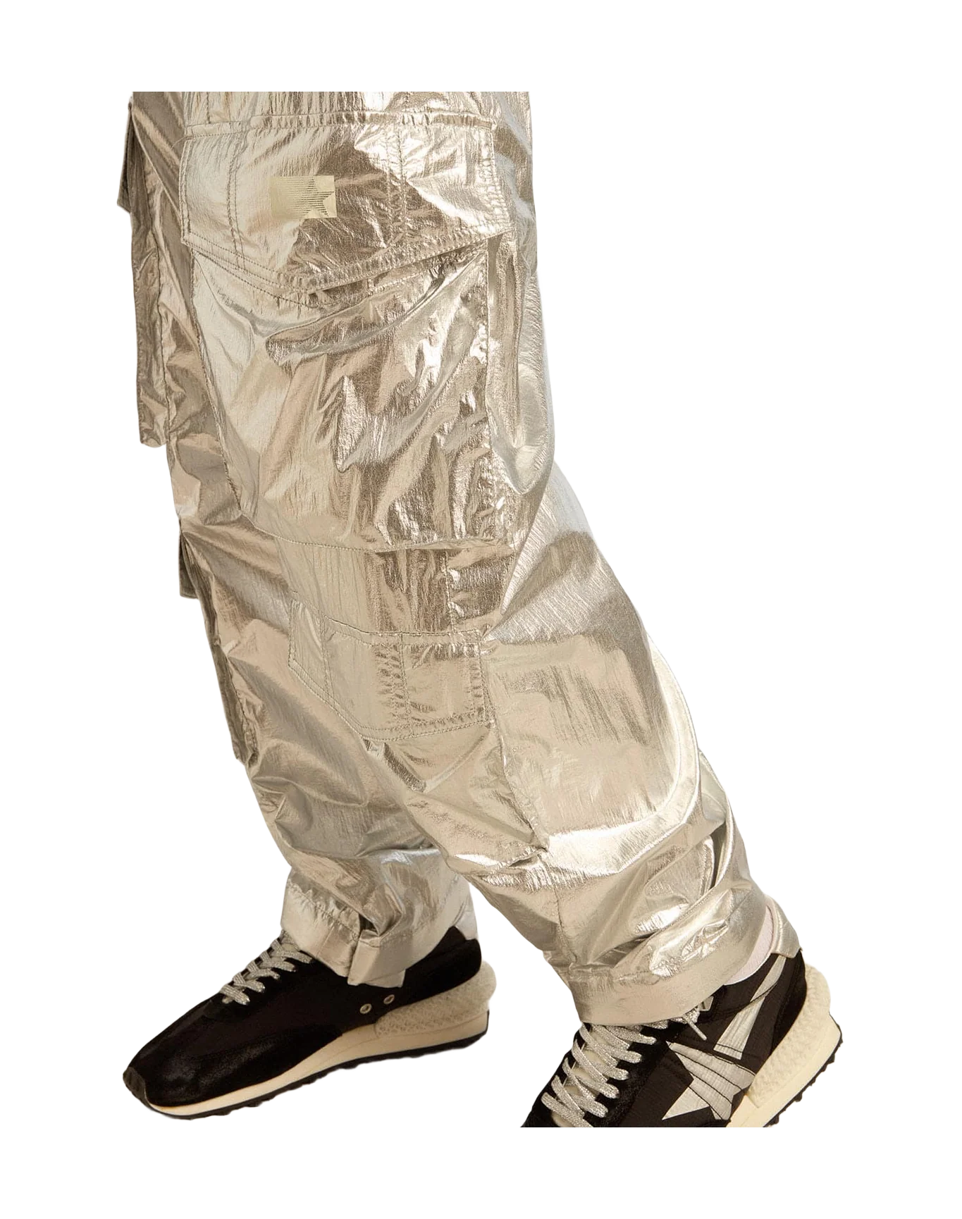 Men | Cargo Pants In Technical Fabric | Silver - Image 7
