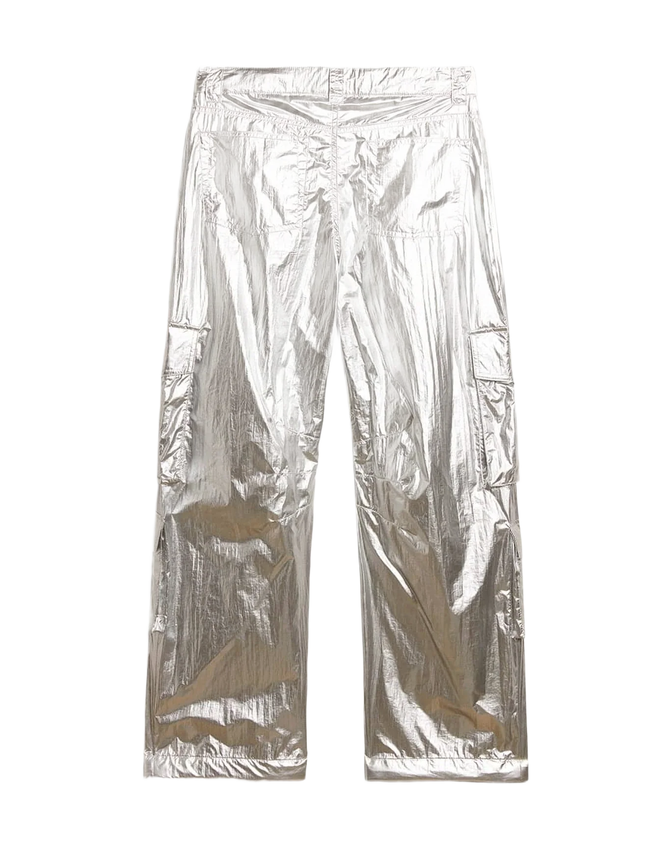 Men | Cargo Pants In Technical Fabric | Silver - Image 8
