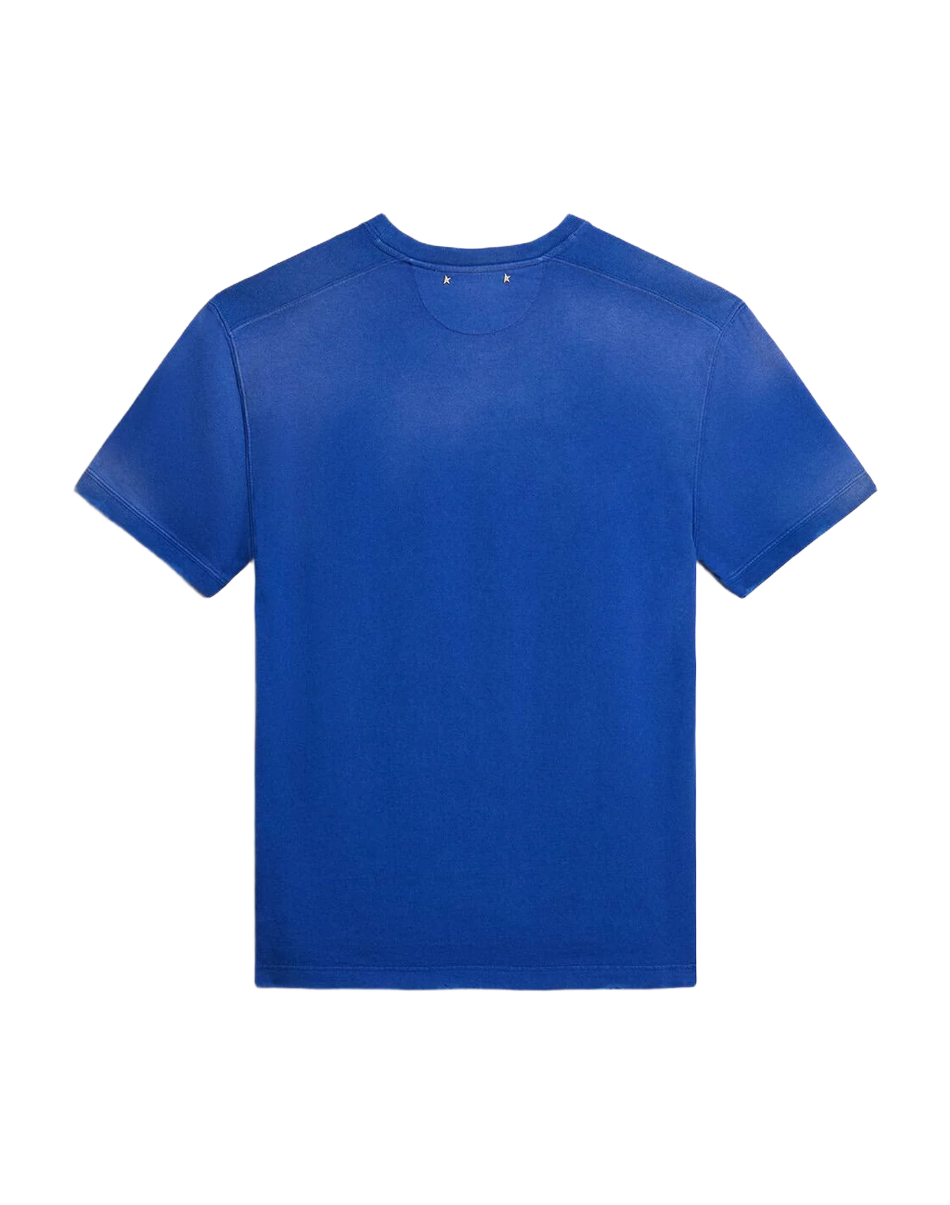 Men | Cotton T Shirt With Poster On The Front | Marathon Blue x Heritage White - Image 2