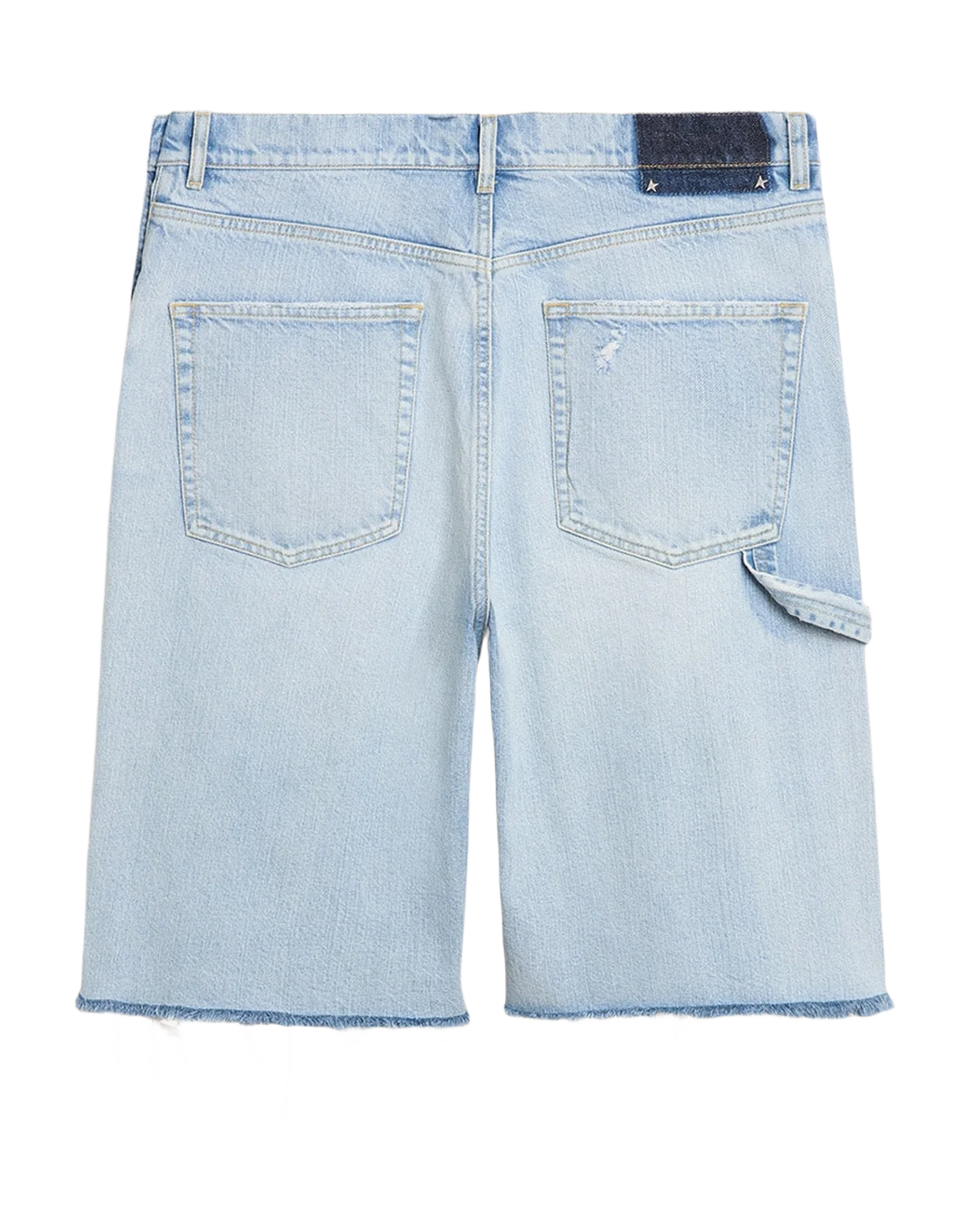 Men | Denim Bermuda Shorts With Lived In Effect | Cloud Blue - Image 4
