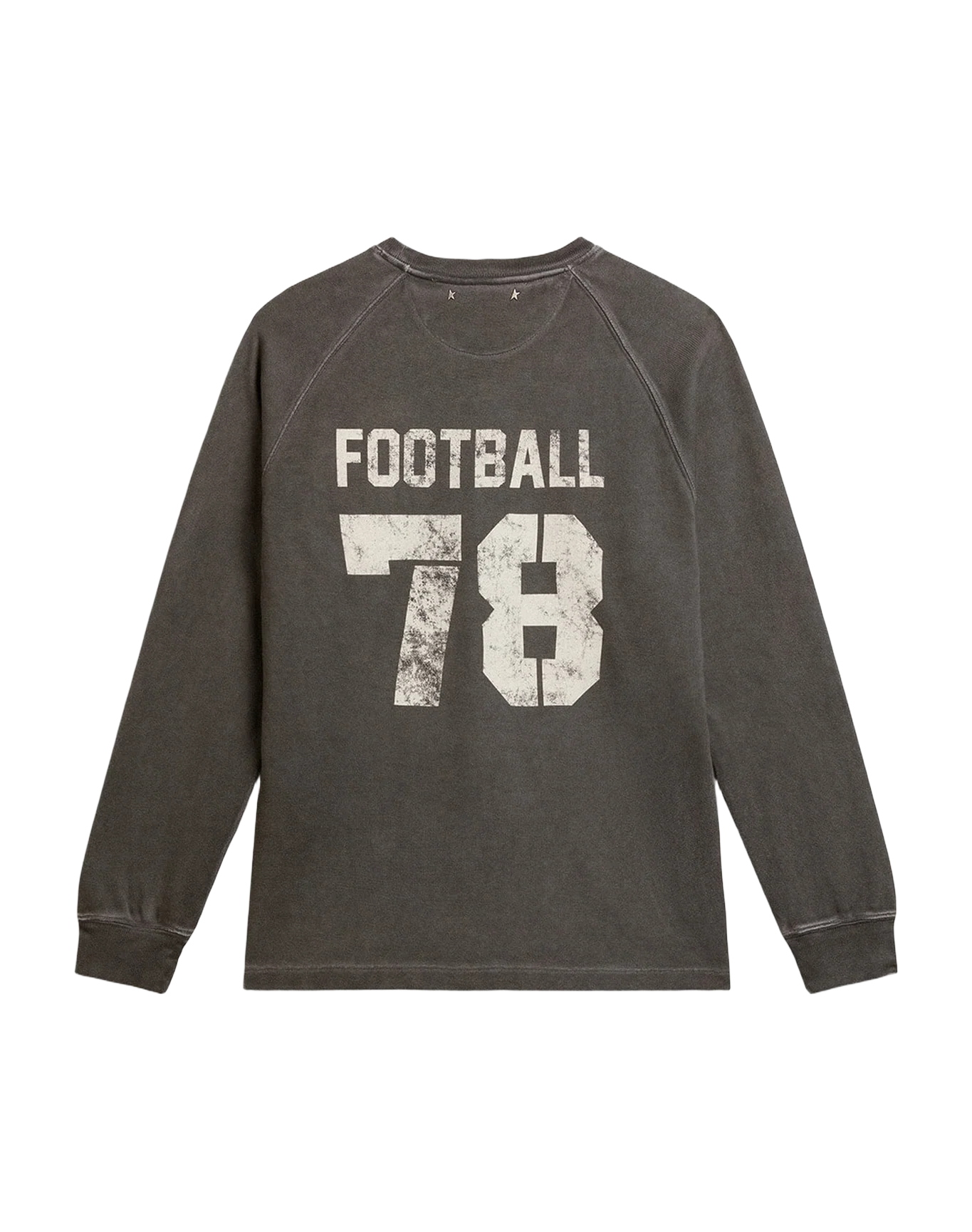 Men | Long Sleeved T Shirt In Gray Cotton With Logo On The Back | Anthracite x Heritage White - Image 8