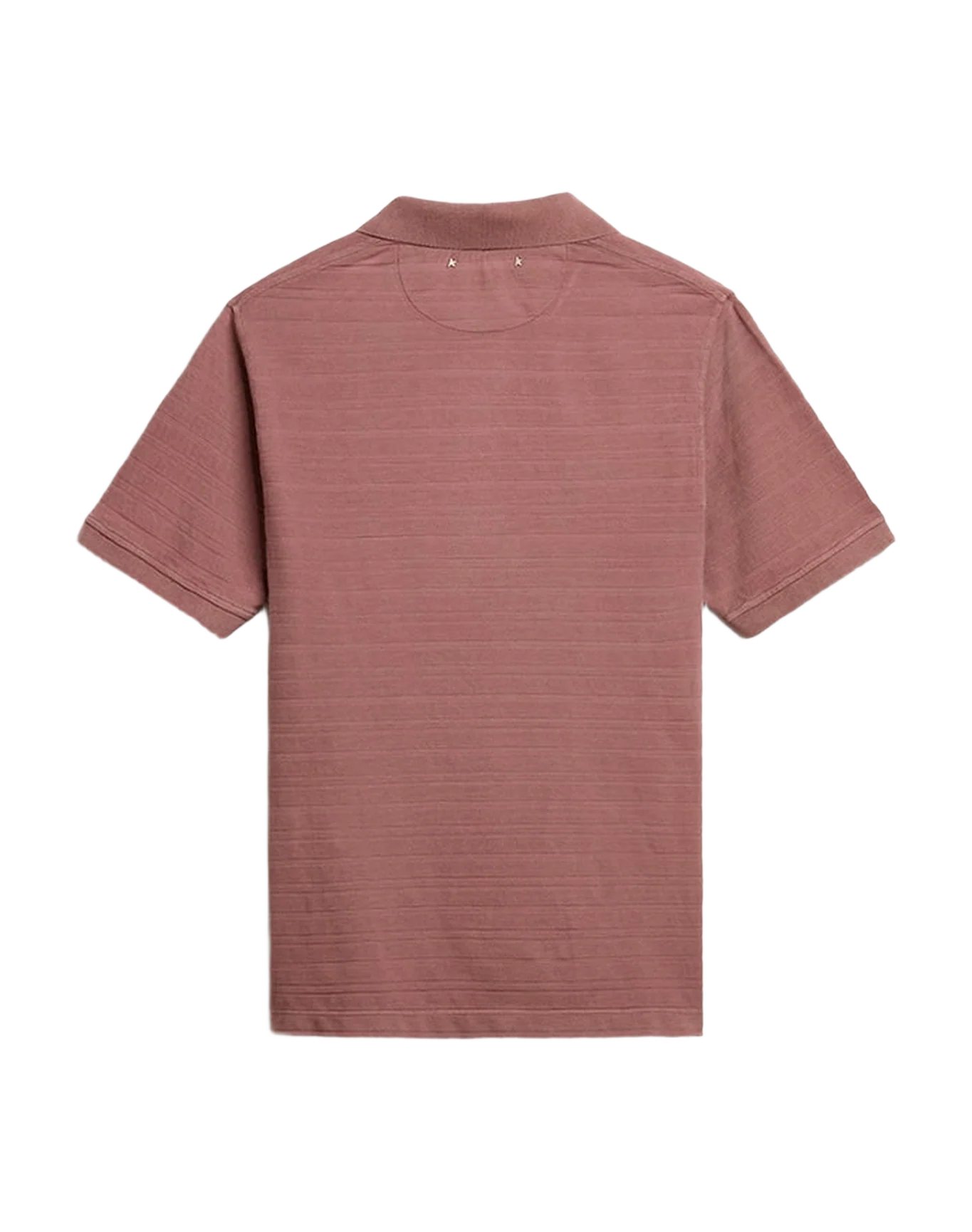 Men | Pink Colored Cotton Piquet Polo Shirt | Rose Taupe - Image 8