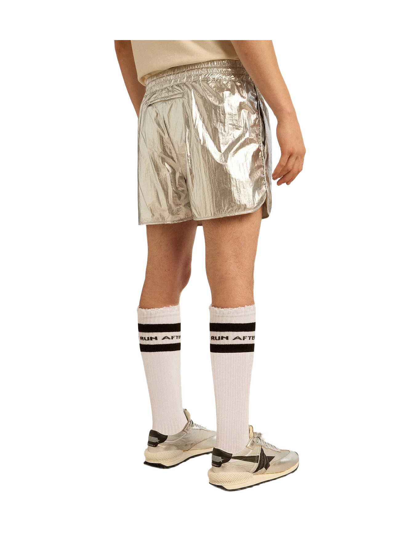 Men | Running Shorts In Fabric | Silver - Image 6