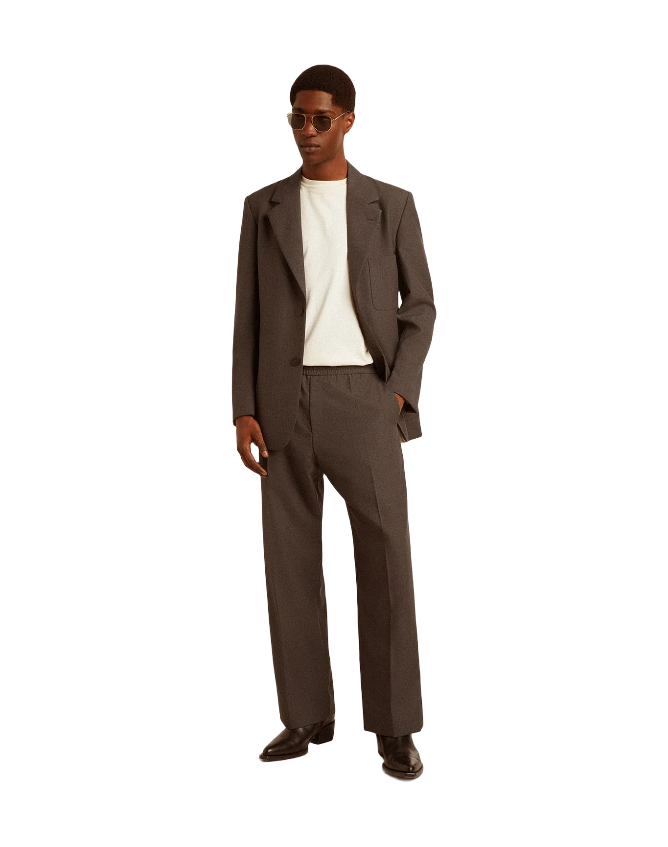 Men | Tailored Jacket In Anthracite Gray Virgin Wool | Antracite x Melange - Image 7
