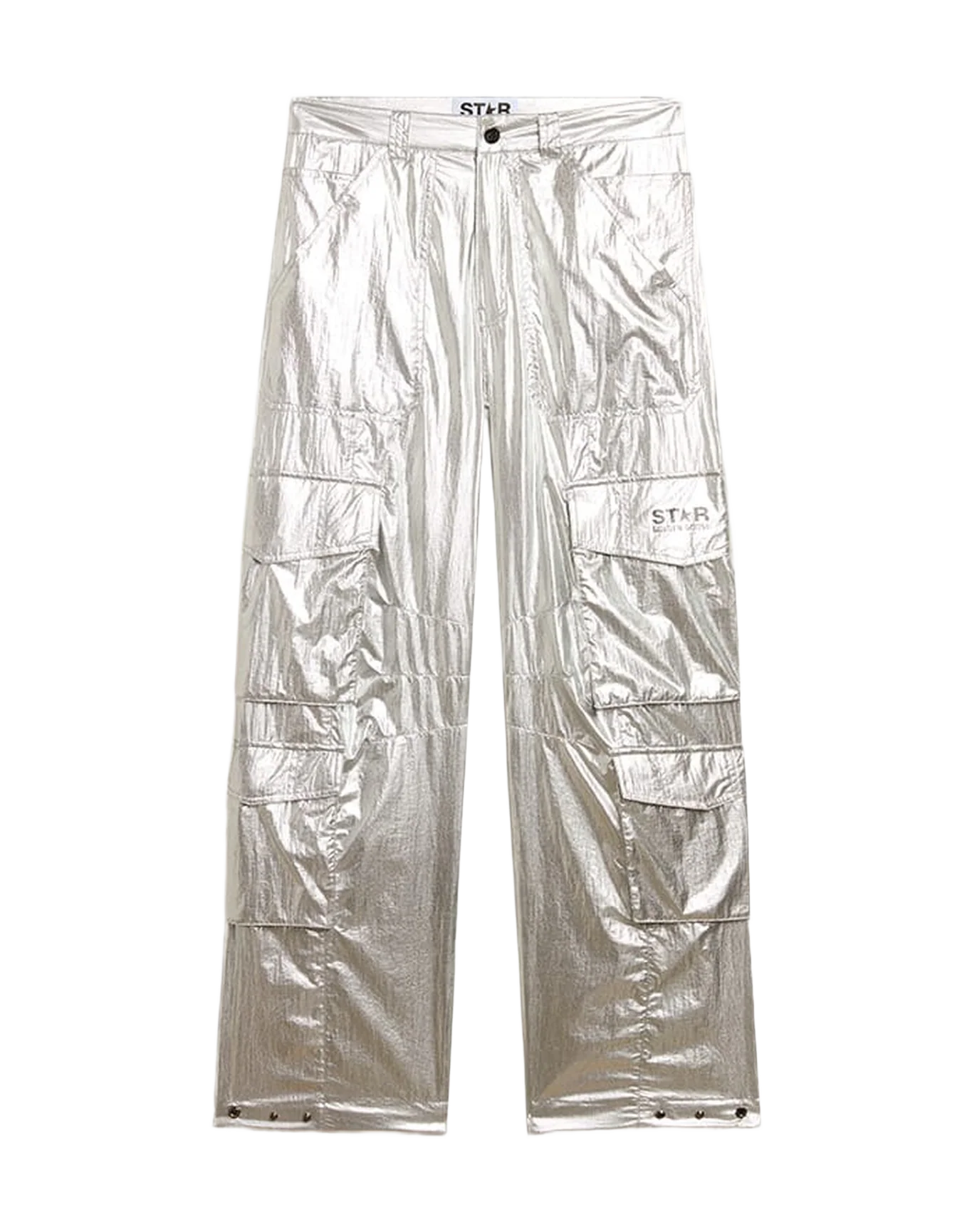 Women | Cargo Pants In Technical Fabric | Silver (V1) - Image 10