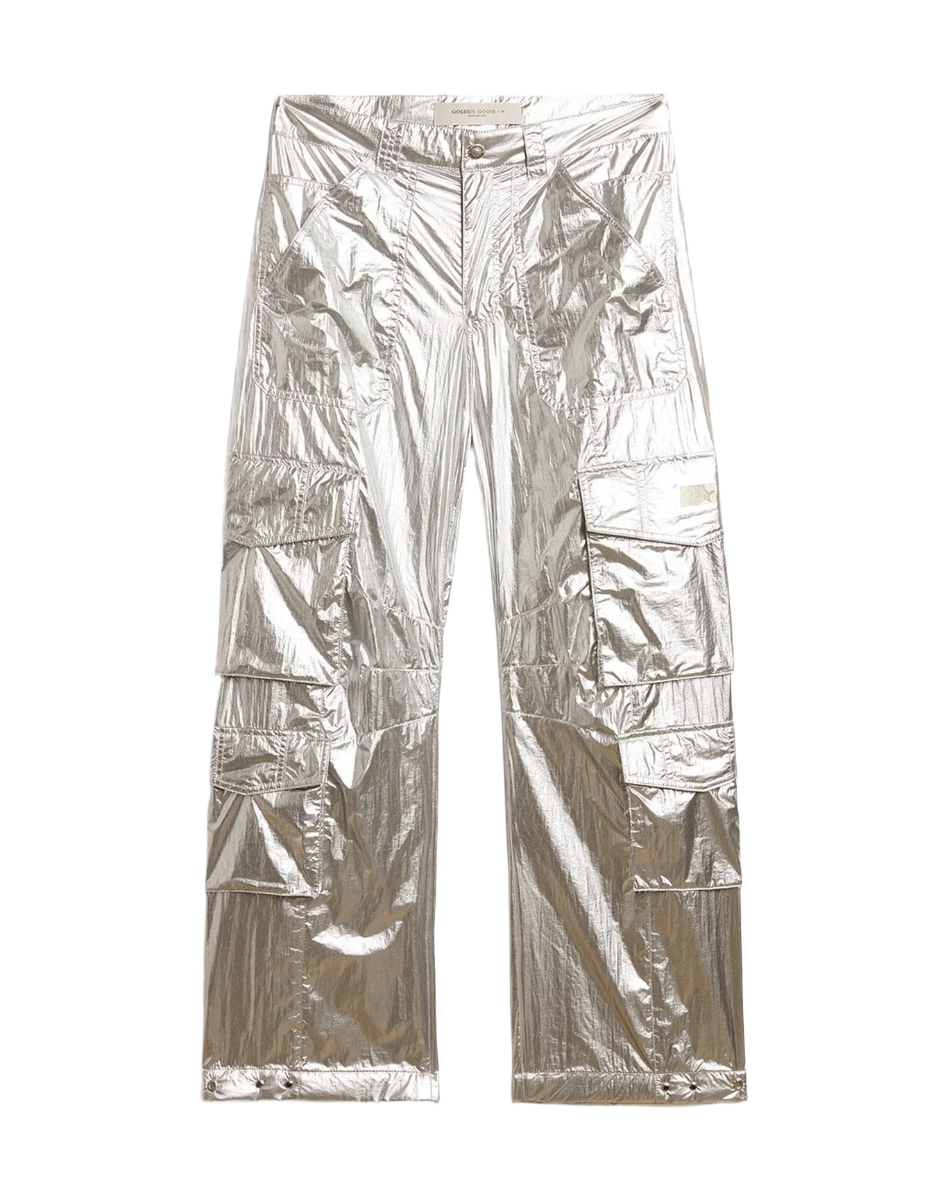 Women | Cargo Pants In Technical Fabric | Silver (V2)