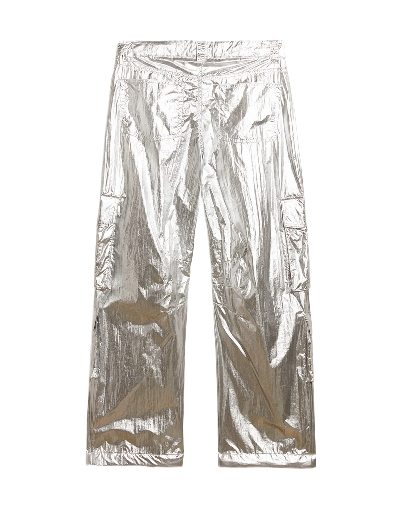 Women | Cargo Pants In Technical Fabric | Silver (V2) - Image 4