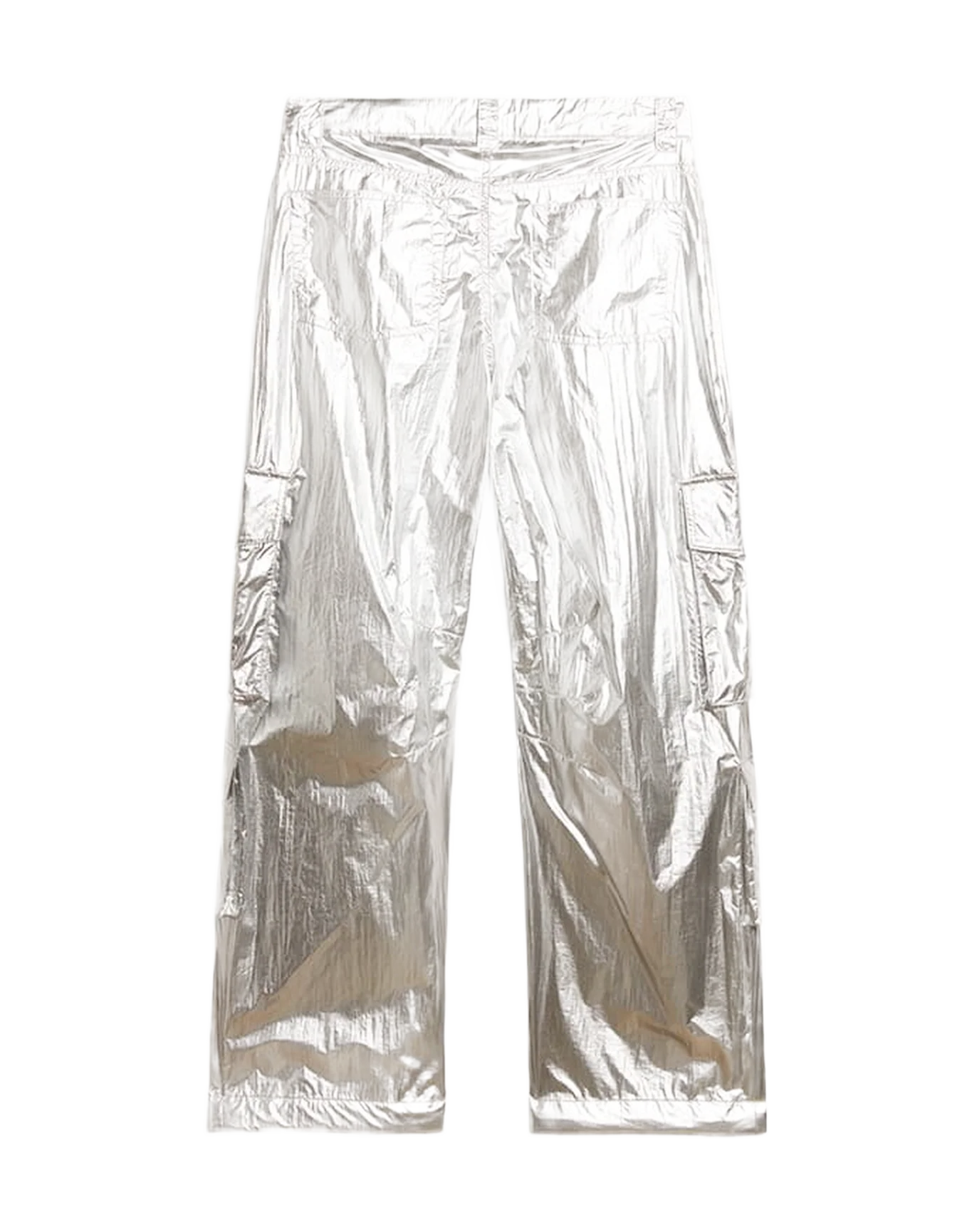 Women | Cargo Pants In Technical Fabric | Silver (V2) - Image 5