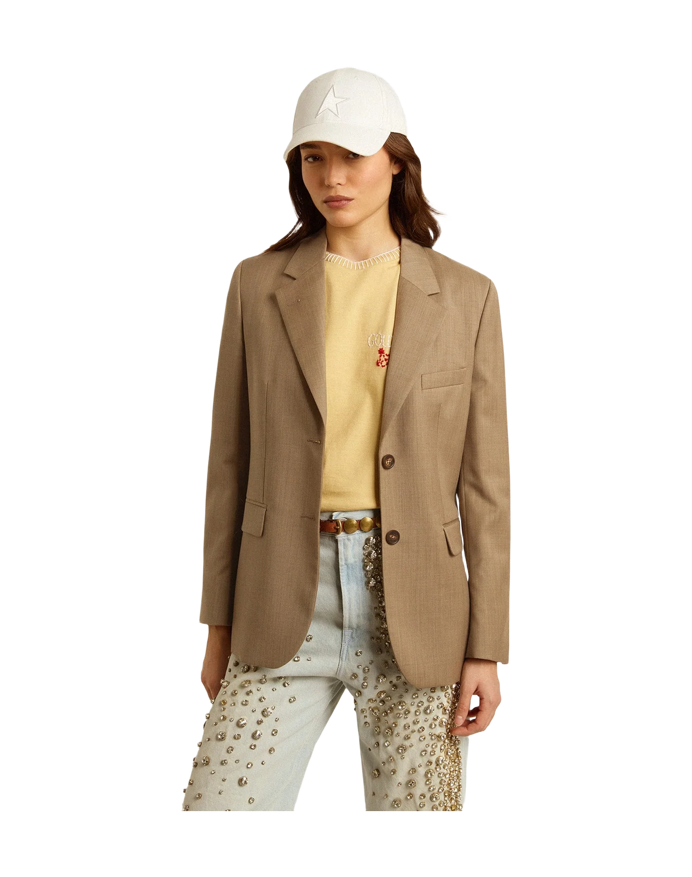 Women | Dove Gray Double Breasted Blazer | Fallen Rock - Image 8