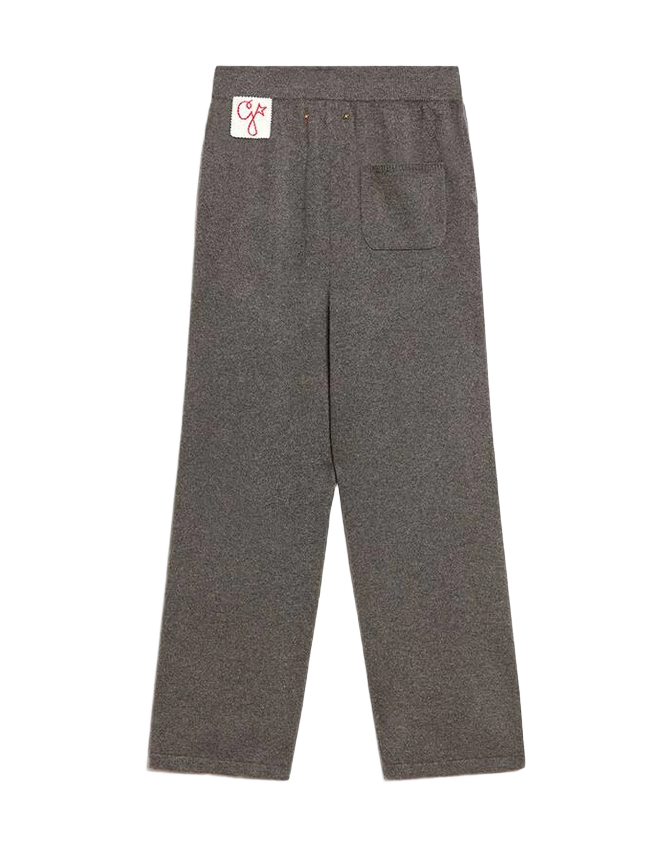 Women | Gray Cashmere Blend Joggers | Grey Melange - Image 3