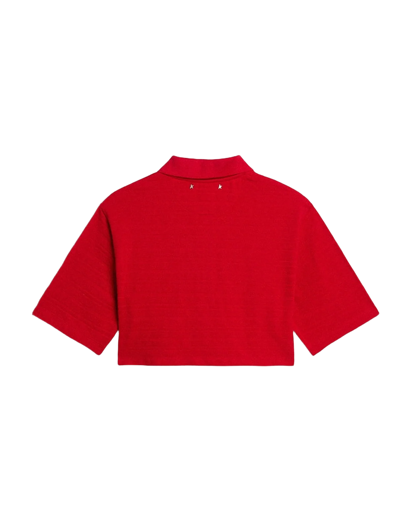 Women | Journey Cropped Polo In Cotton | Haute Red - Image 4