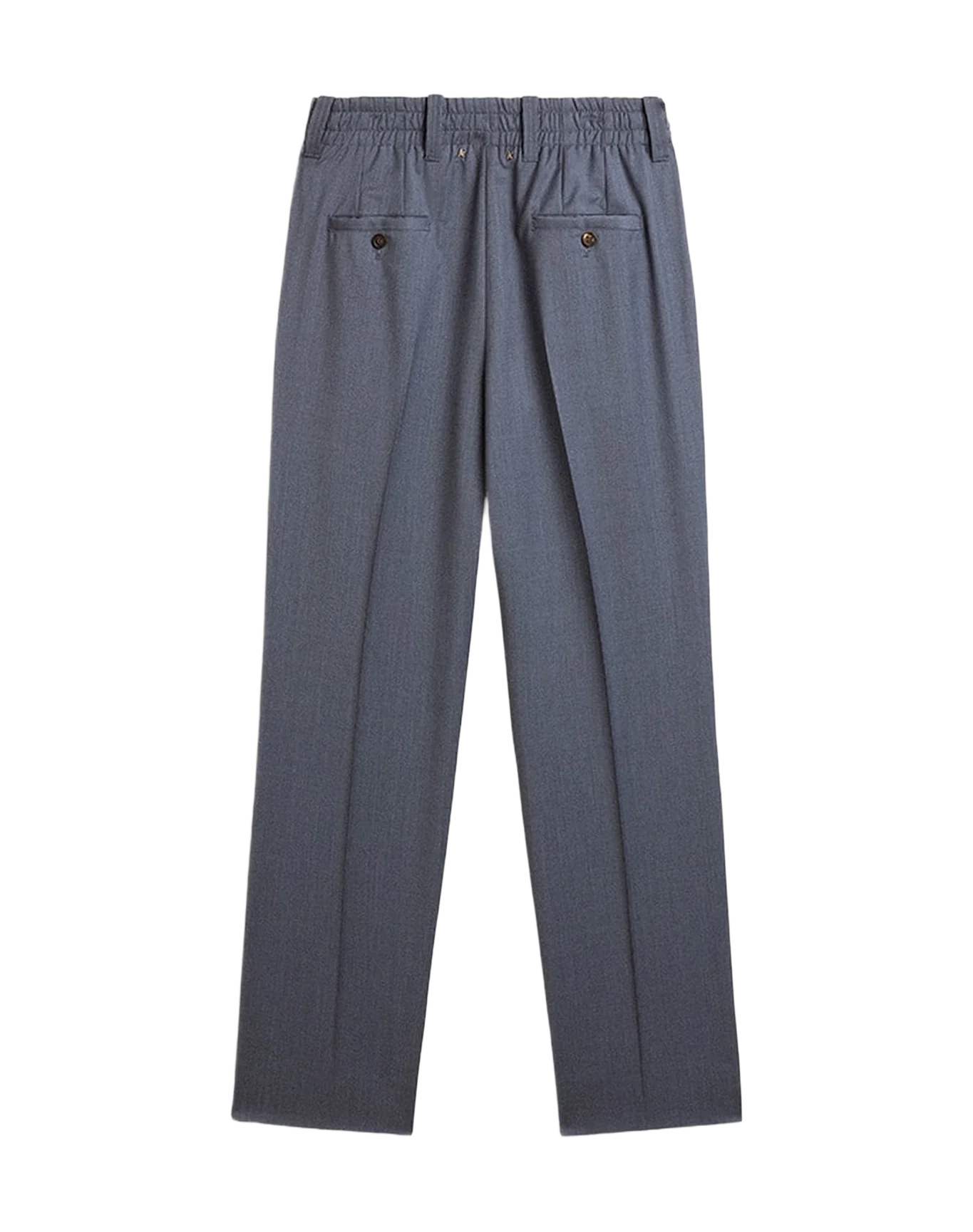 Women | Loose Pants In Baby Blue Wool | Grisallie - Image 5