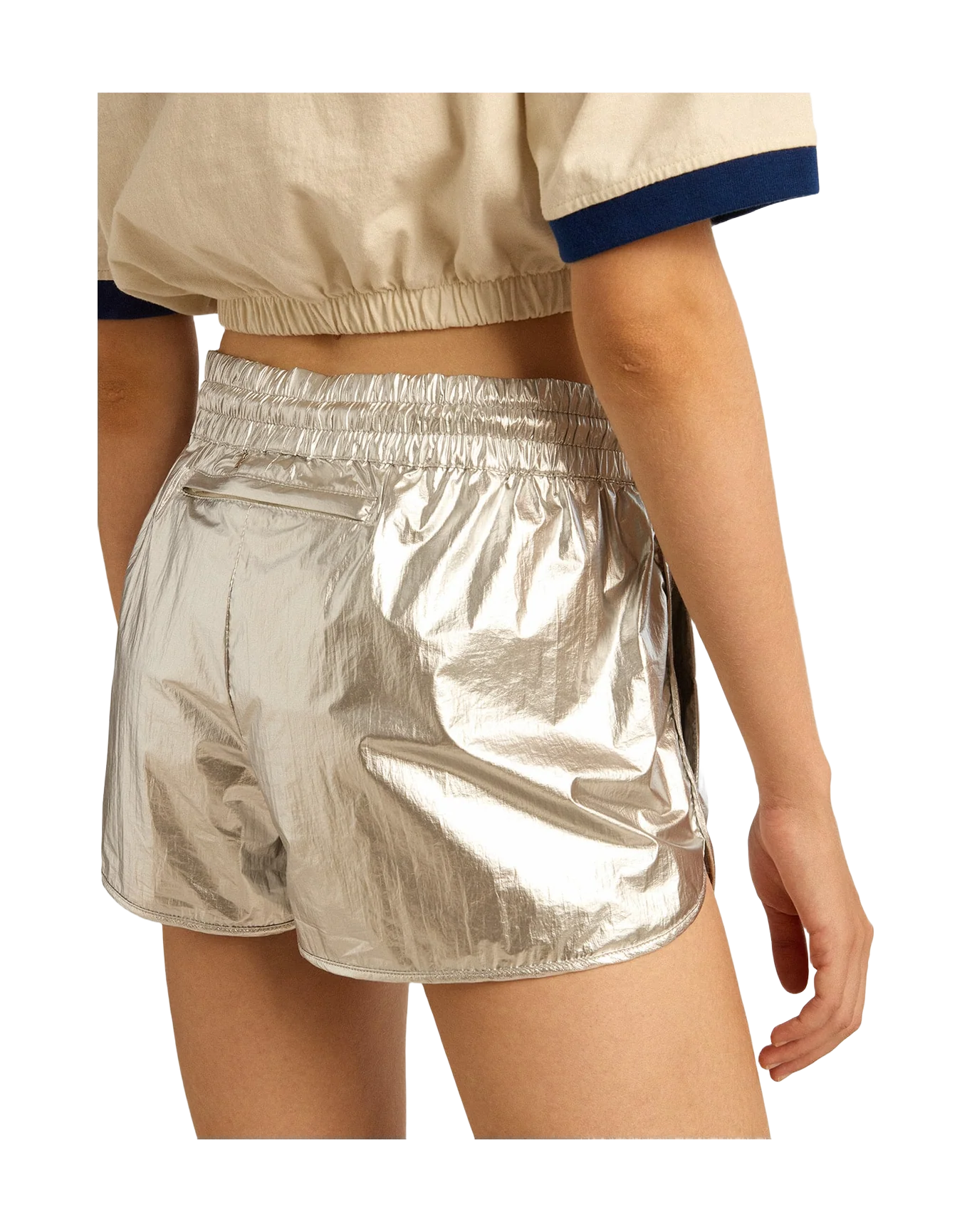 Women | Running Shorts In Fabric | Silver - Image 5