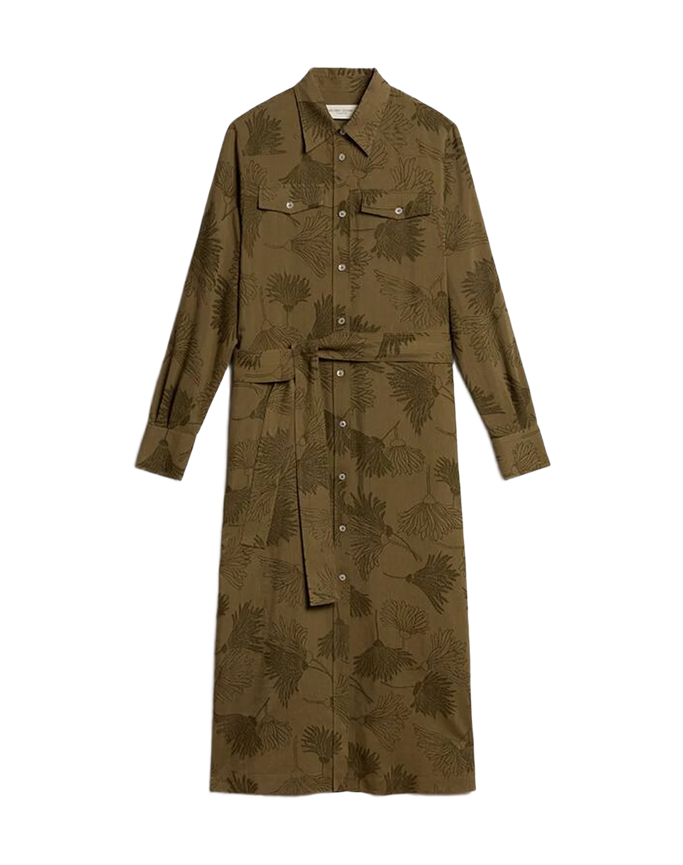 Women | Viscose And Cotton Shirt Dress With Floral Print | Kalamata - Image 3