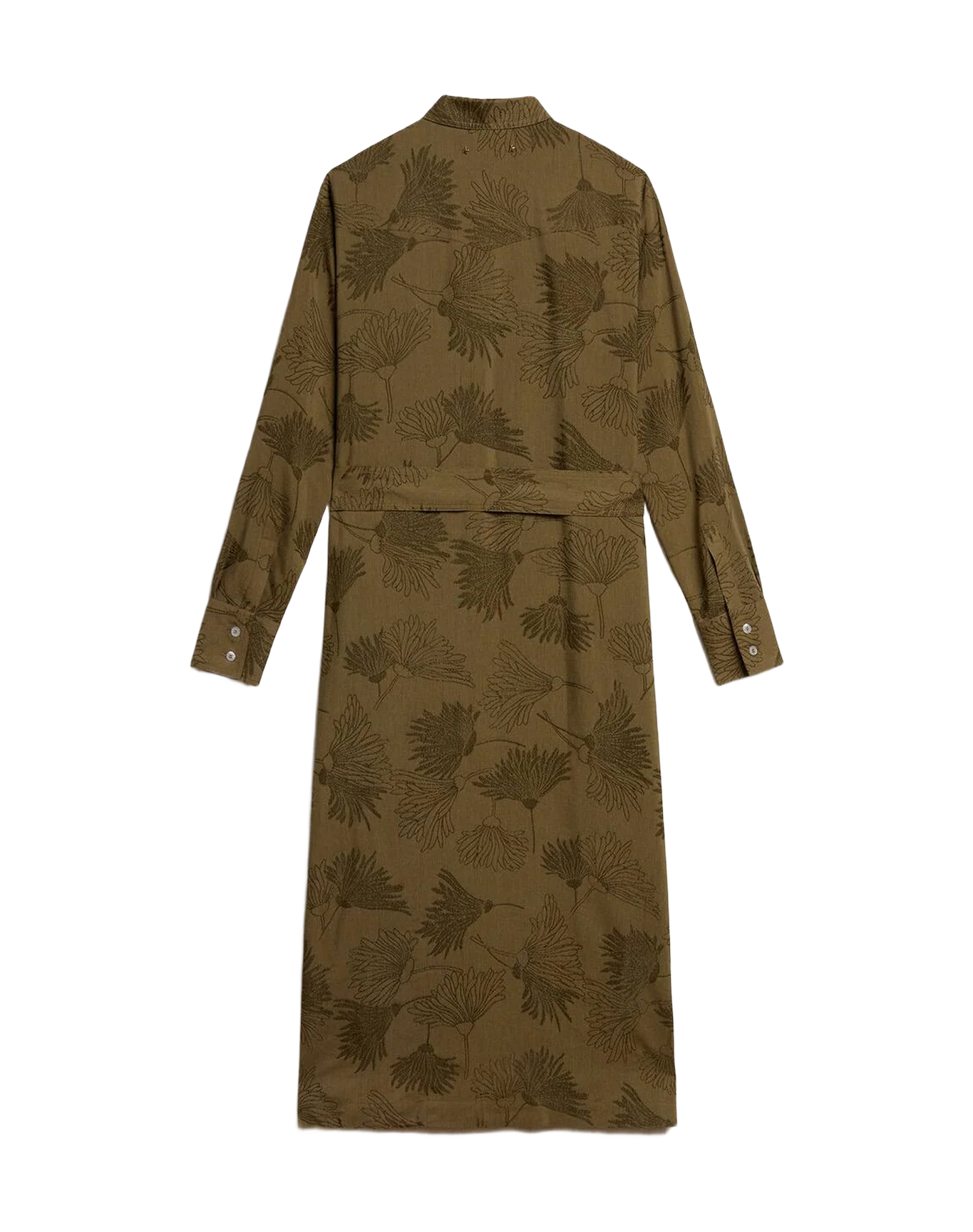 Women | Viscose And Cotton Shirt Dress With Floral Print | Kalamata - Image 6
