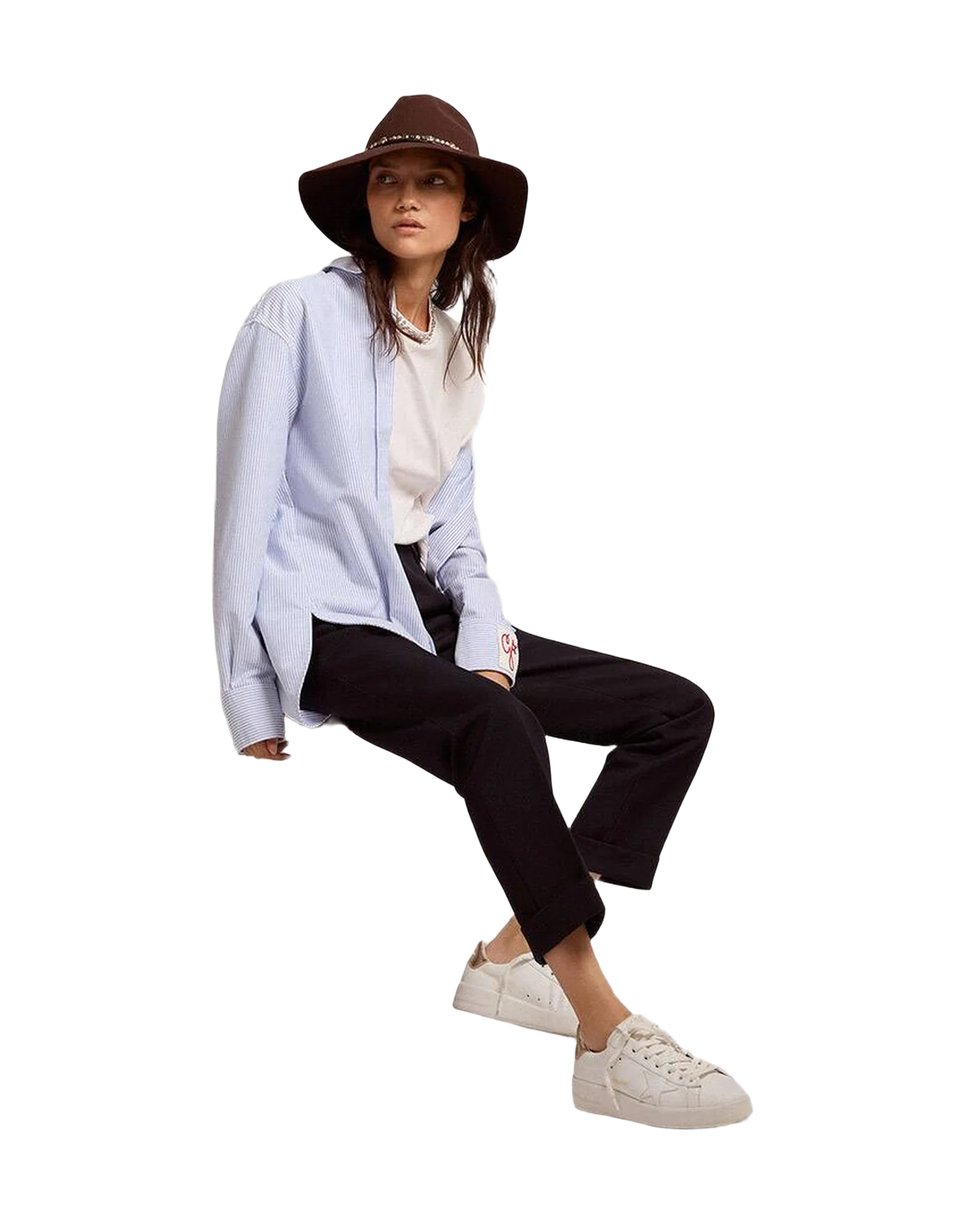 Women | Wool Cigarette Pants | Dark Blue - Image 2