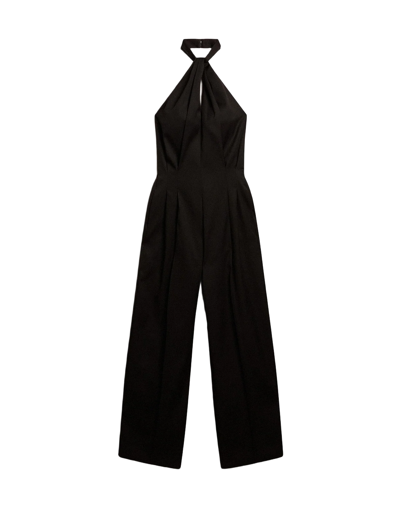 Women | Wool Gabardine Jumpsuit | Black - Image 4