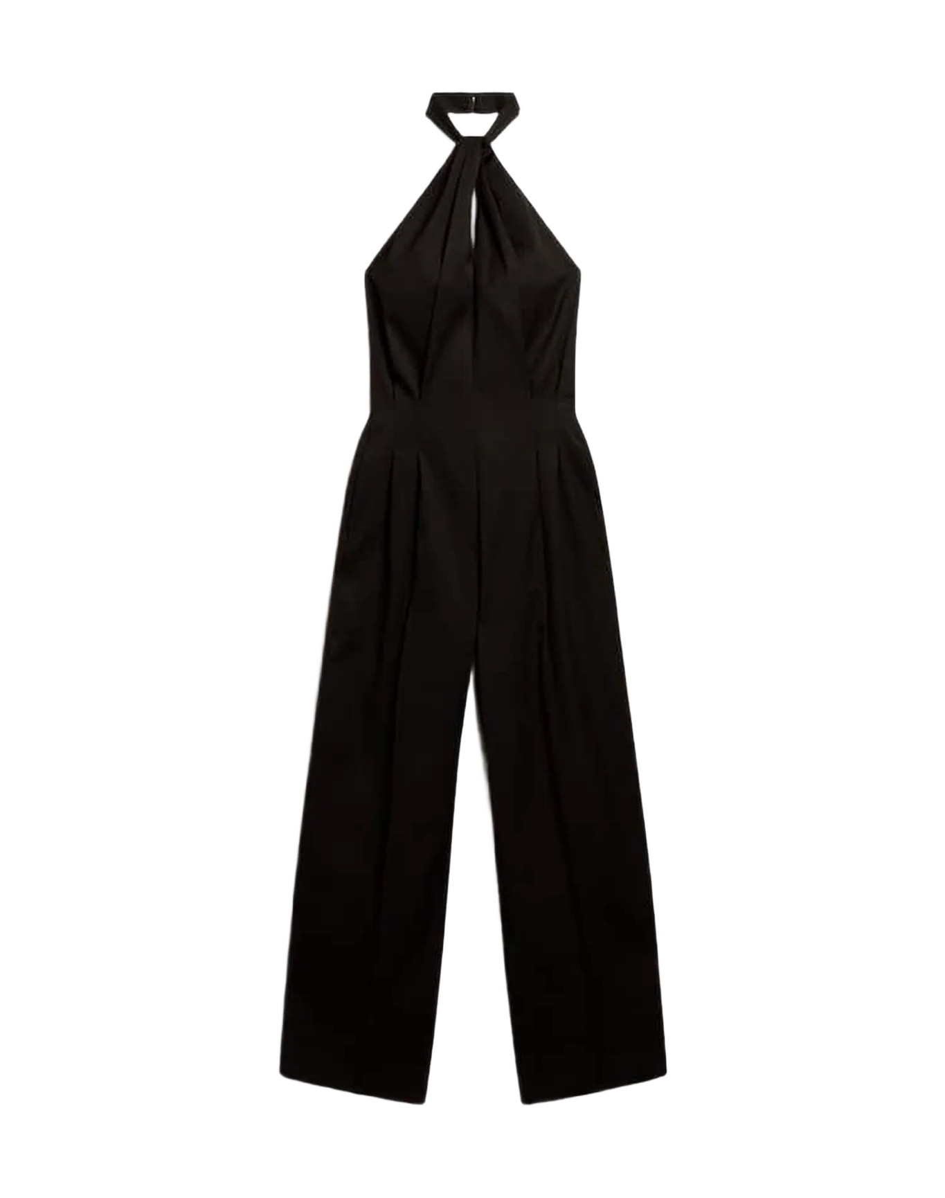 Women | Wool Gabardine Jumpsuit | Black - Image 5