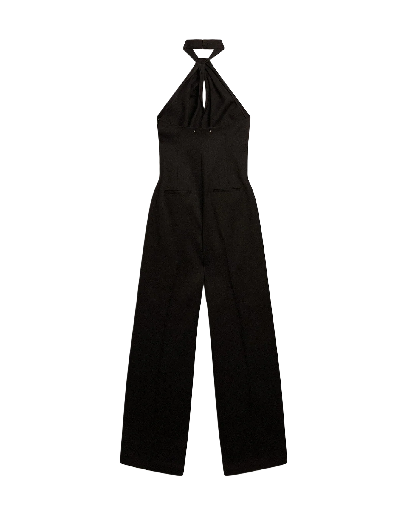 Women | Wool Gabardine Jumpsuit | Black - Image 6