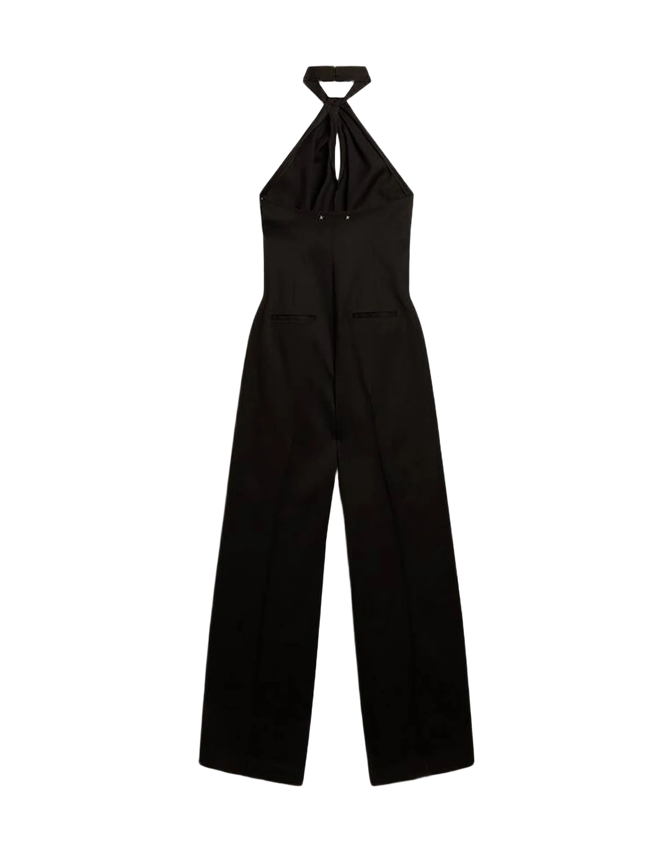 Women | Wool Gabardine Jumpsuit | Black - Image 9
