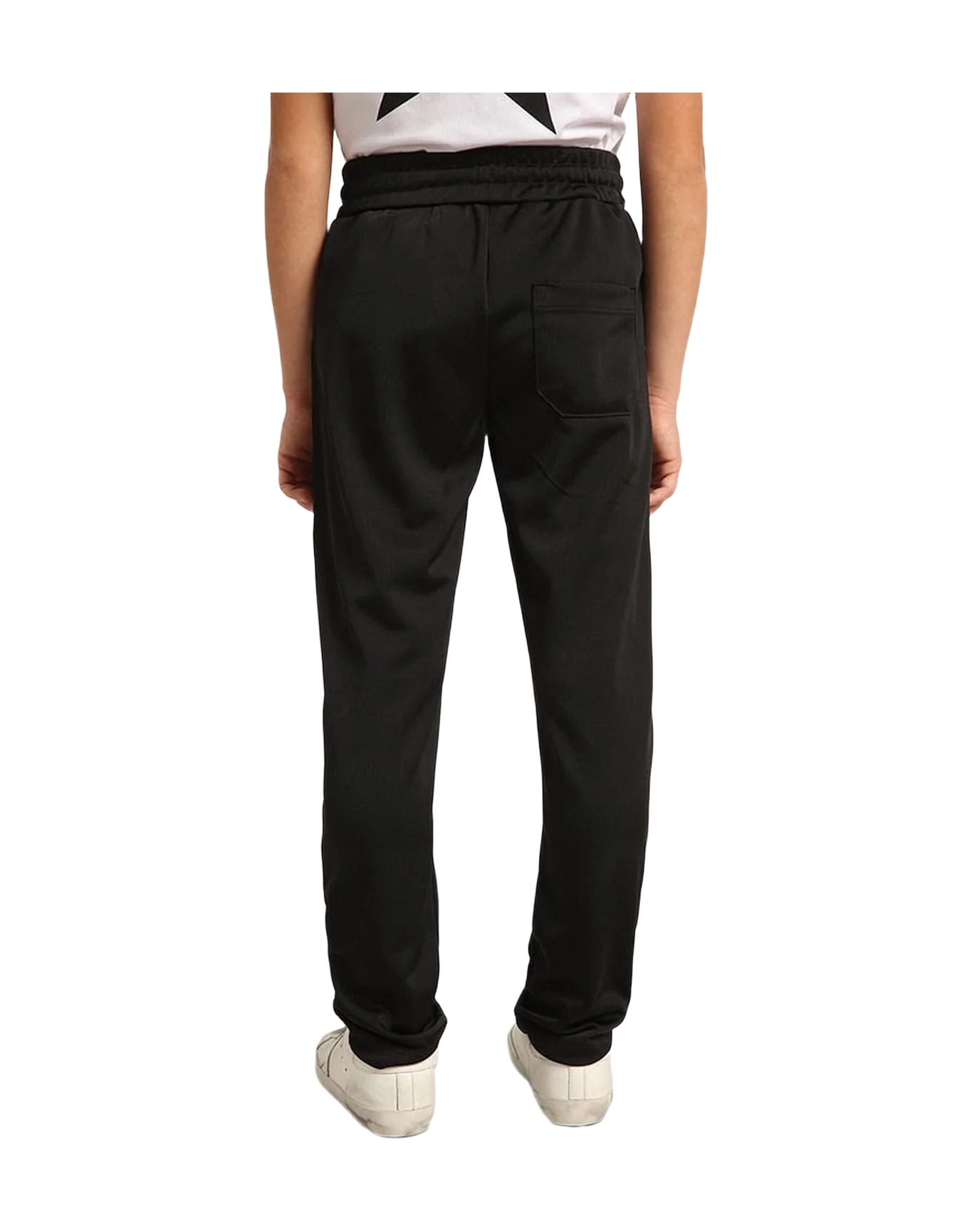 Kids | Black Joggers with Contrasting White Stars | Black x White - Image 3