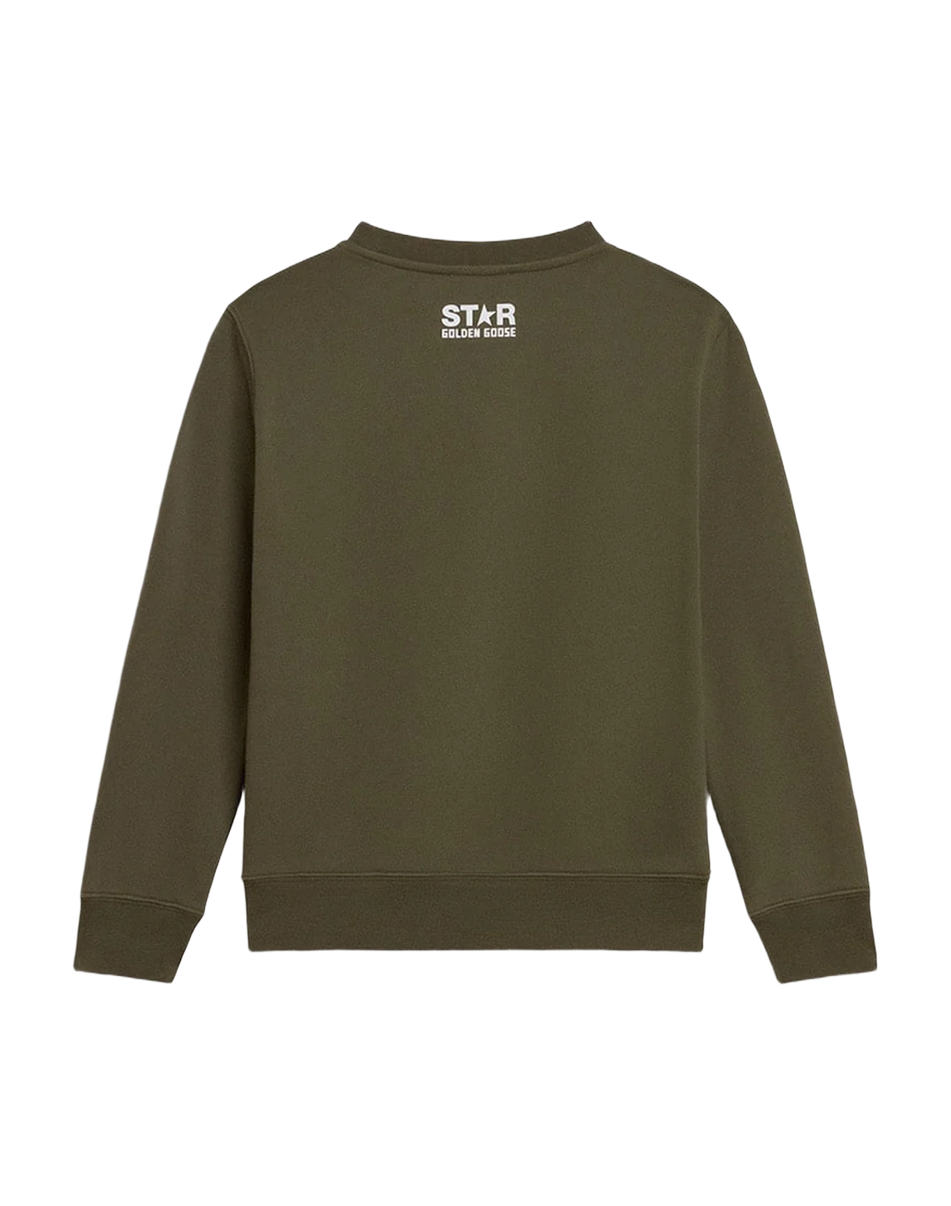 Kids | Dark Green Sweatshirt with White Maxi Star On The Front | Ivy Green x White - Image 4