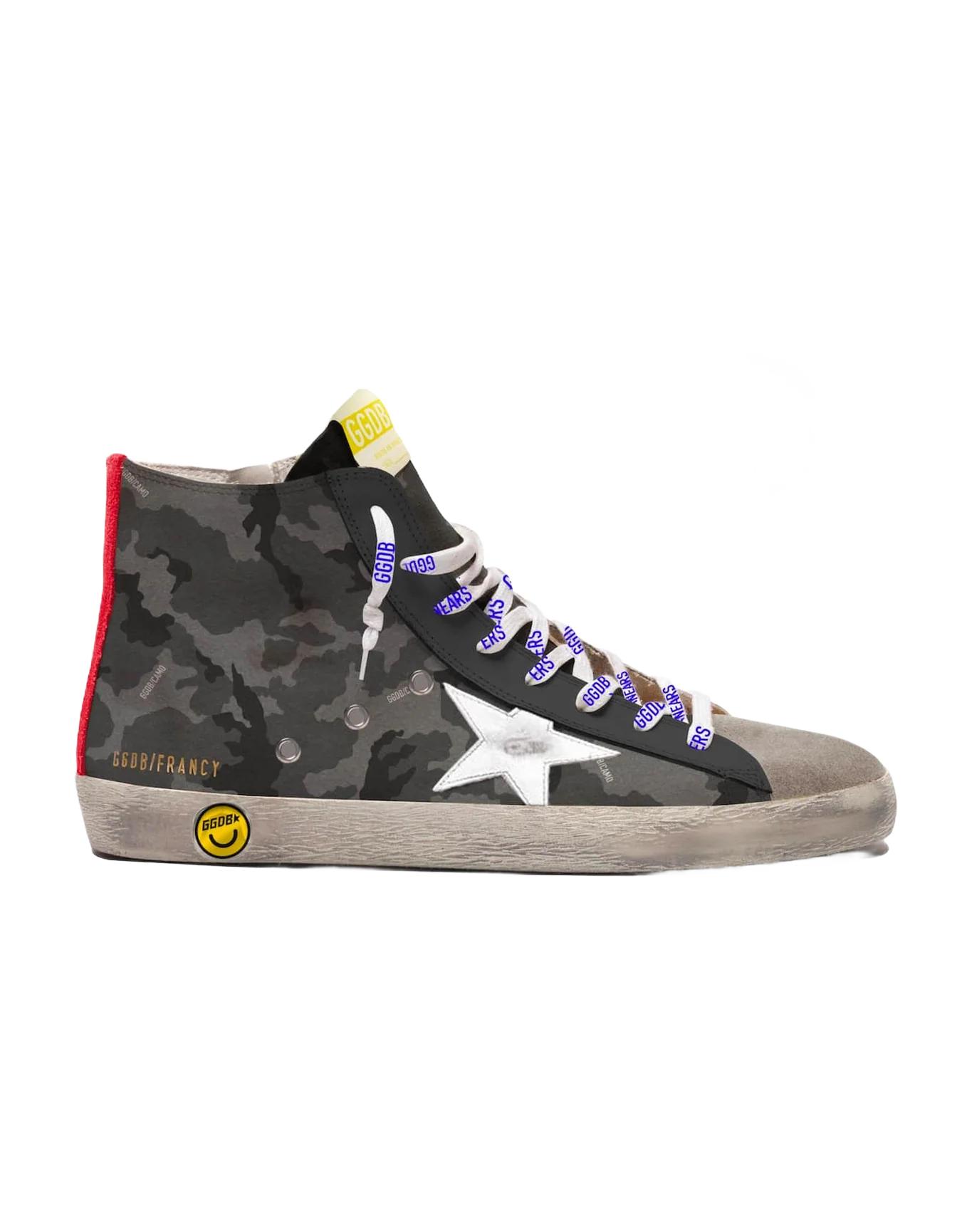 Kids | Francy Camouflage Ripstop Upper Leather Star Suede | Grey Camouflage x Ice x White x Ruby - Image 2