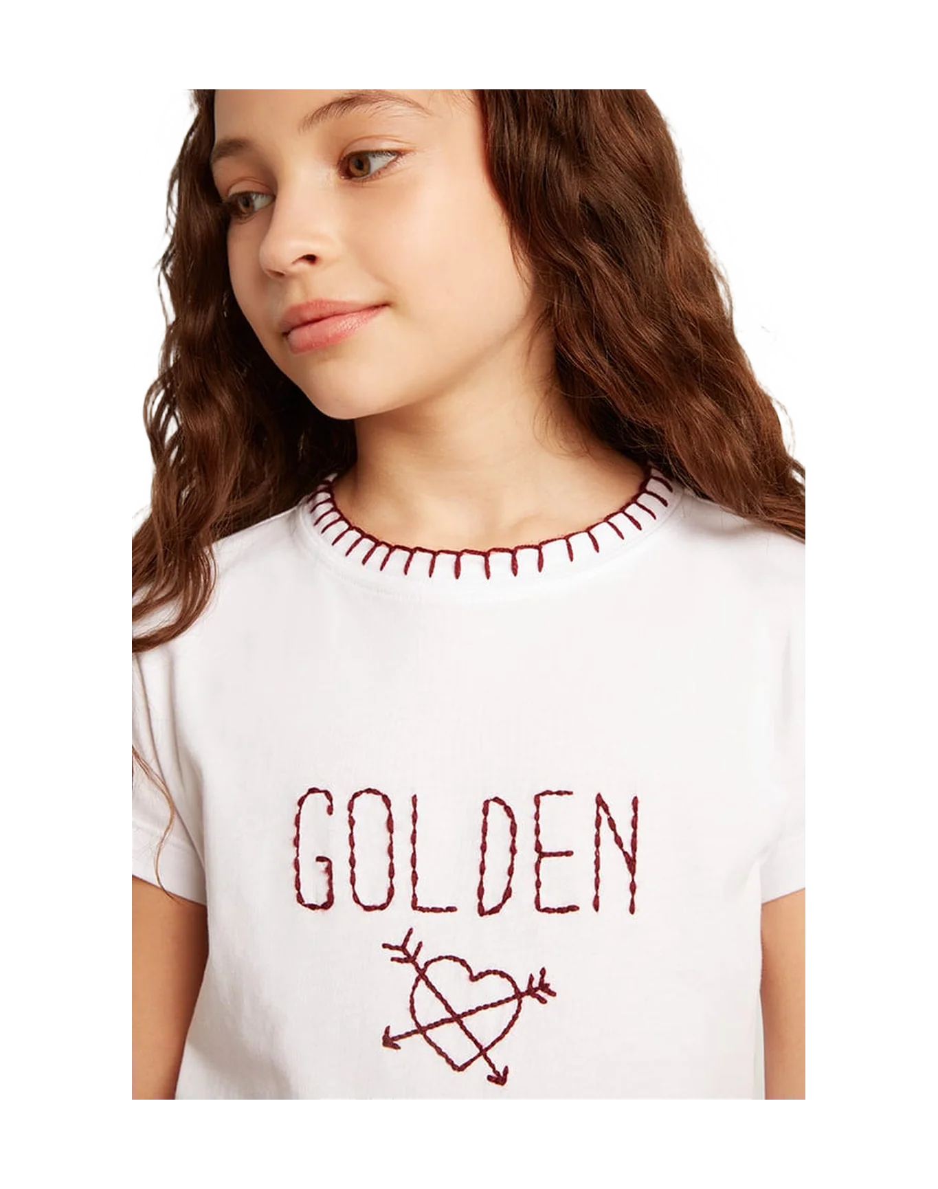 Kids | Hand-Embroidered White Cotton T-Shirt | Optic White - Image 3