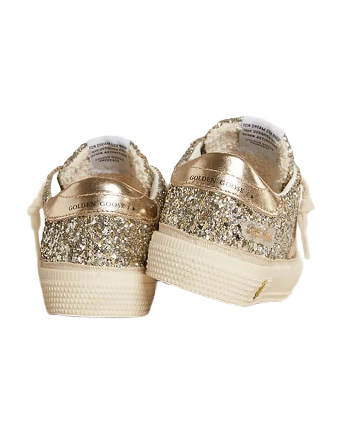 Kids | May Junior Platinum Glitter with Metallic Leather Star & Heel Tab | Platinum - Image 4
