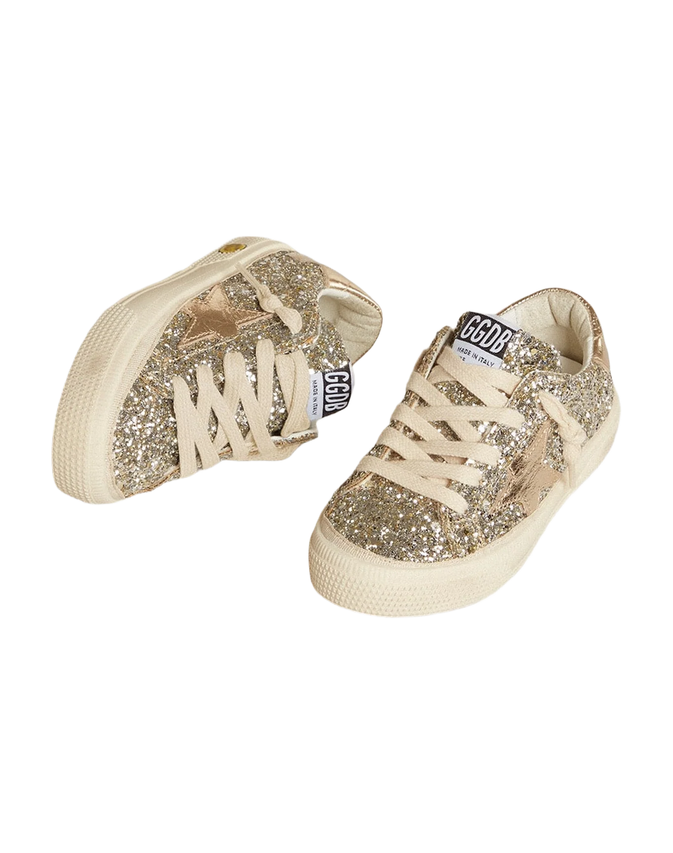 Kids | May Junior Platinum Glitter with Metallic Leather Star & Heel Tab | Platinum - Image 6
