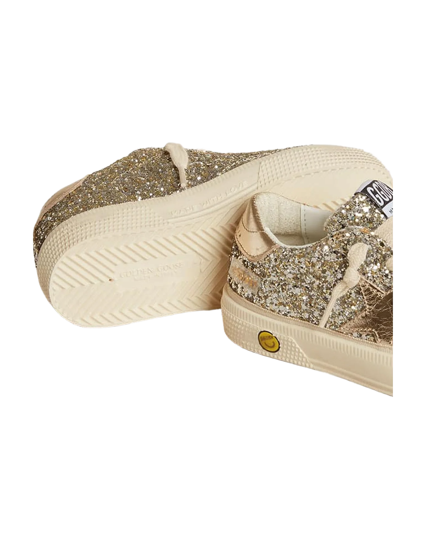 Kids | May Junior Platinum Glitter with Metallic Leather Star & Heel Tab | Platinum - Image 8