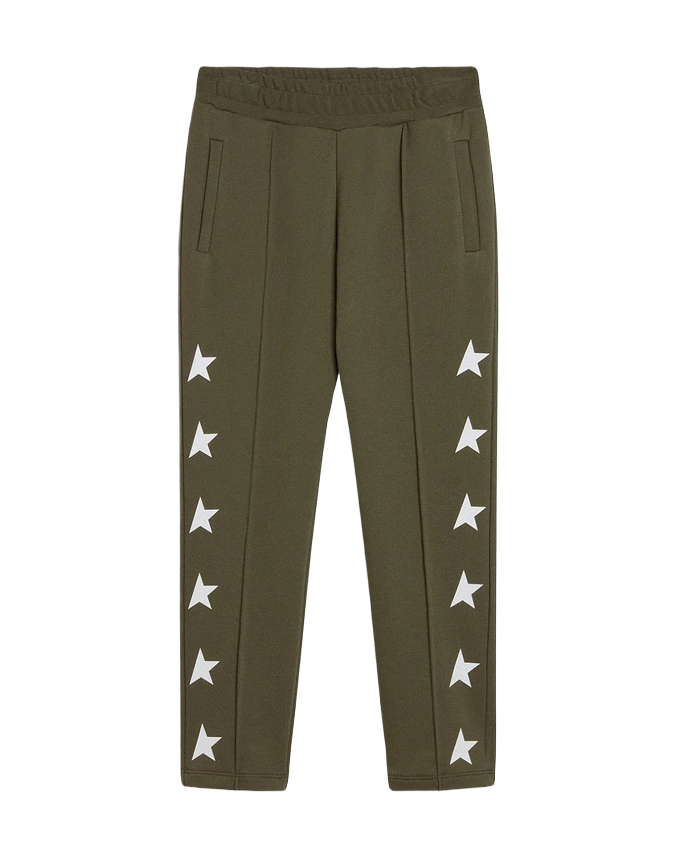 Kids | Military-Green Joggers with White Stars | Ivy Green x White - Image 11