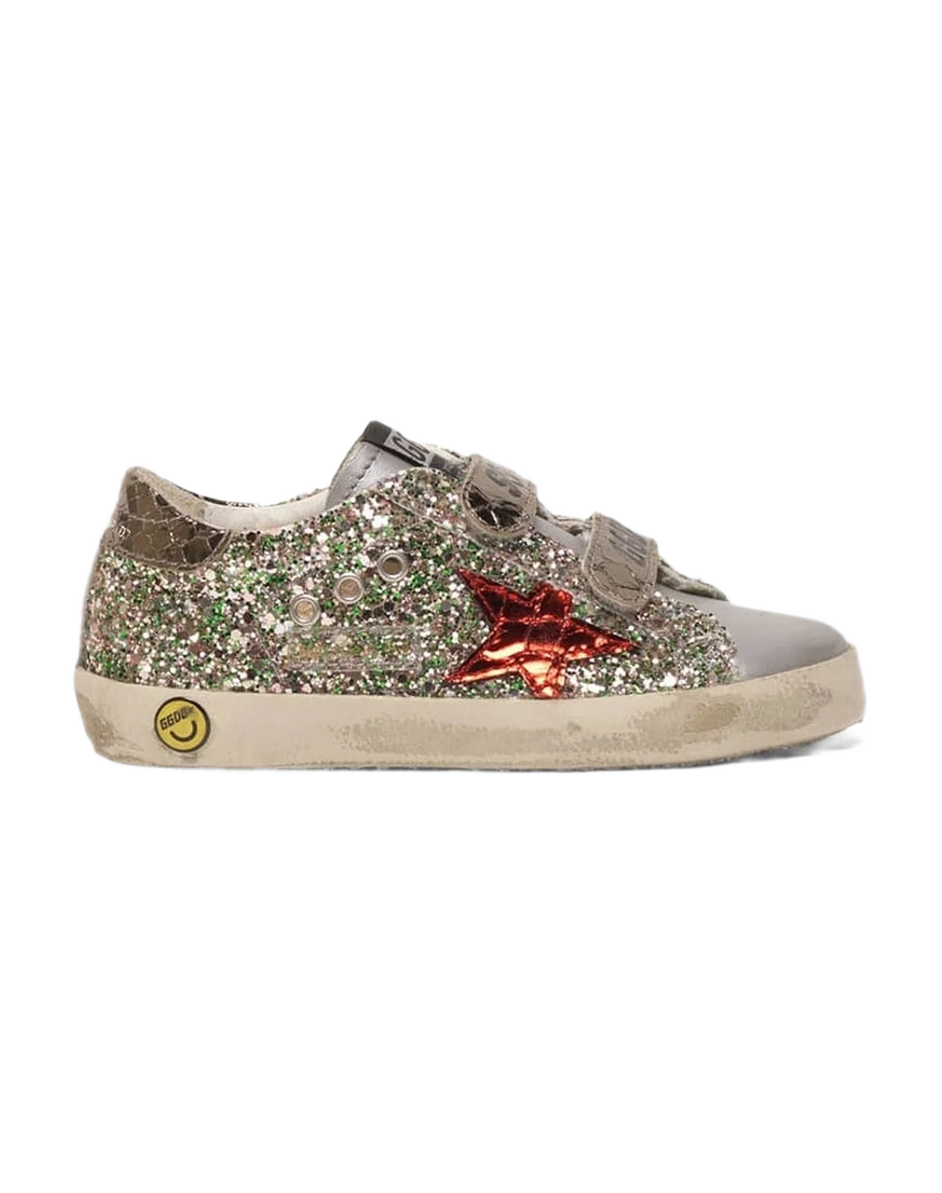 Kids | Old School Sneakers with Glitter & Red Star (V1)