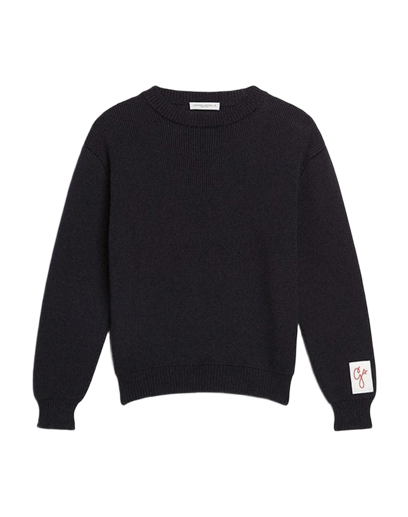Kids | Round-Neck Sweater Dark Blue Cotton | Navy (V1) - Image 8