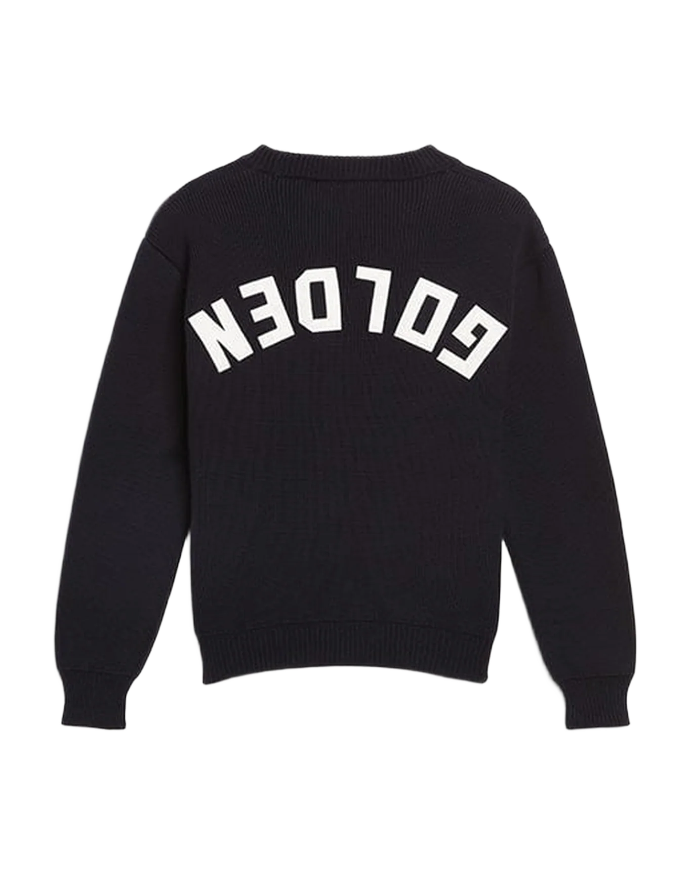 Kids | Round-Neck Sweater Dark Blue Cotton | Navy (V1) - Image 9
